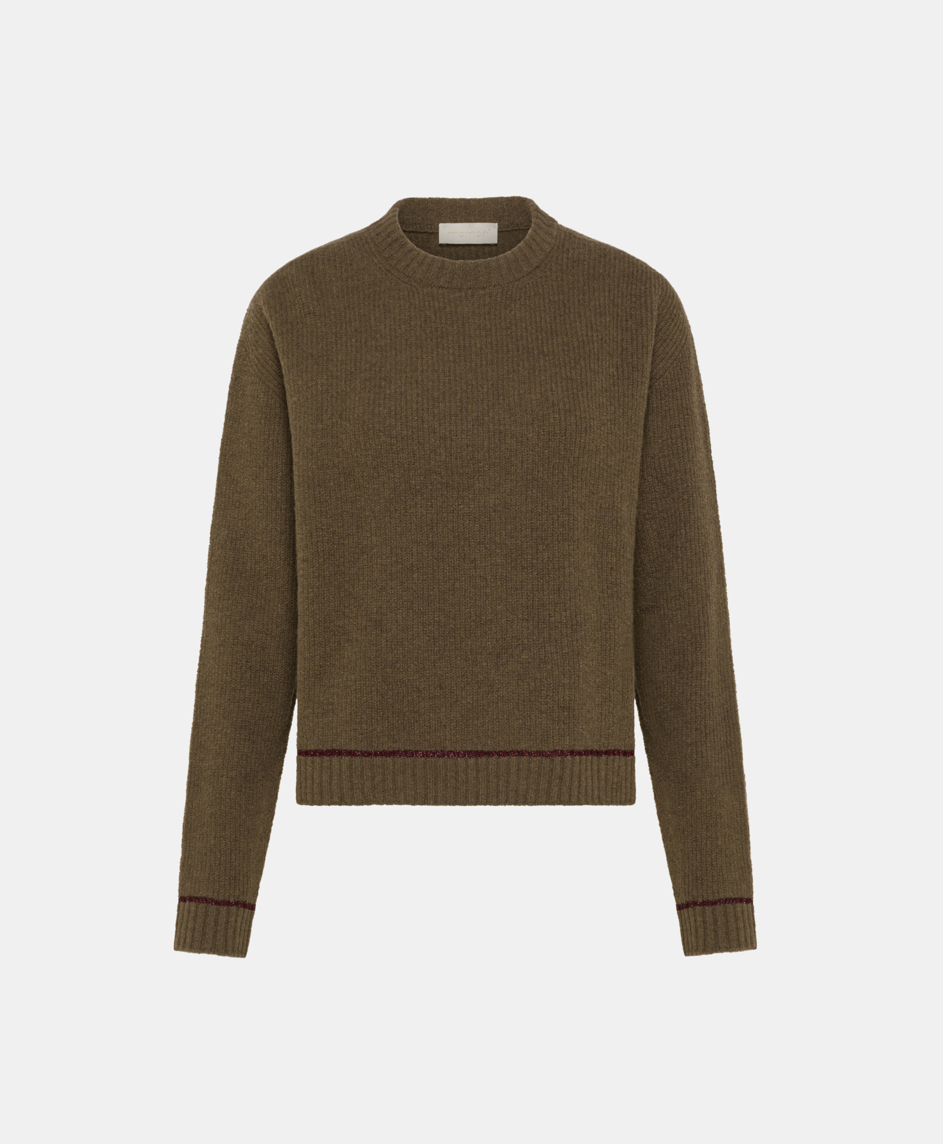 KARASU STRETCH WOOL SWEATER IN RIB STITCH - GRASS GREEN - Clothing - Momonì