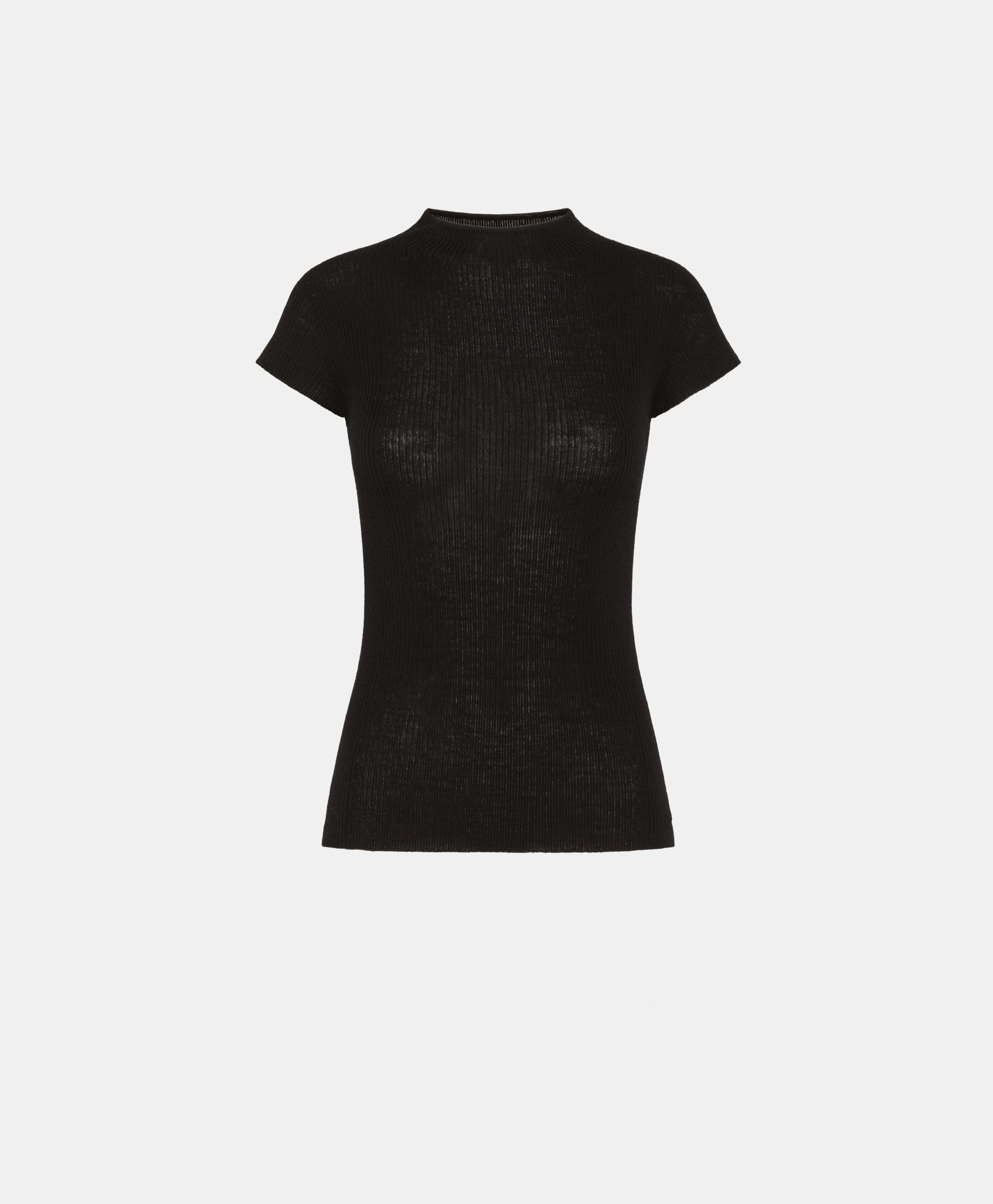 MAGLIA KAME IN LANA MERINOS-NERO - Clothing - Momonì
