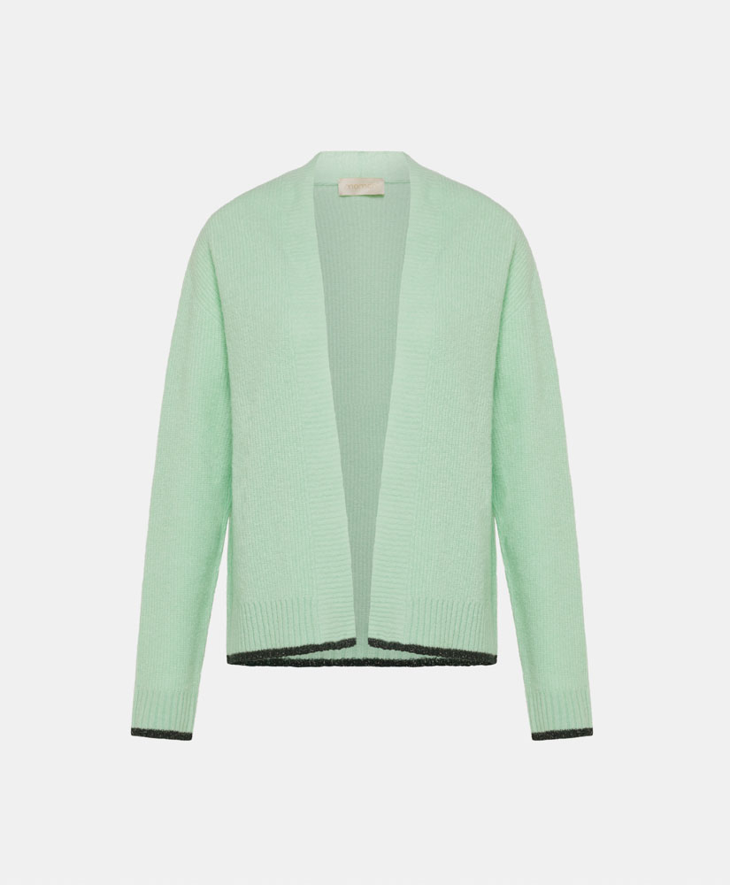MAGLIA KINU PUNTO PANNOCCHIA STRETCH-VERDE ACQUA - Momonì
