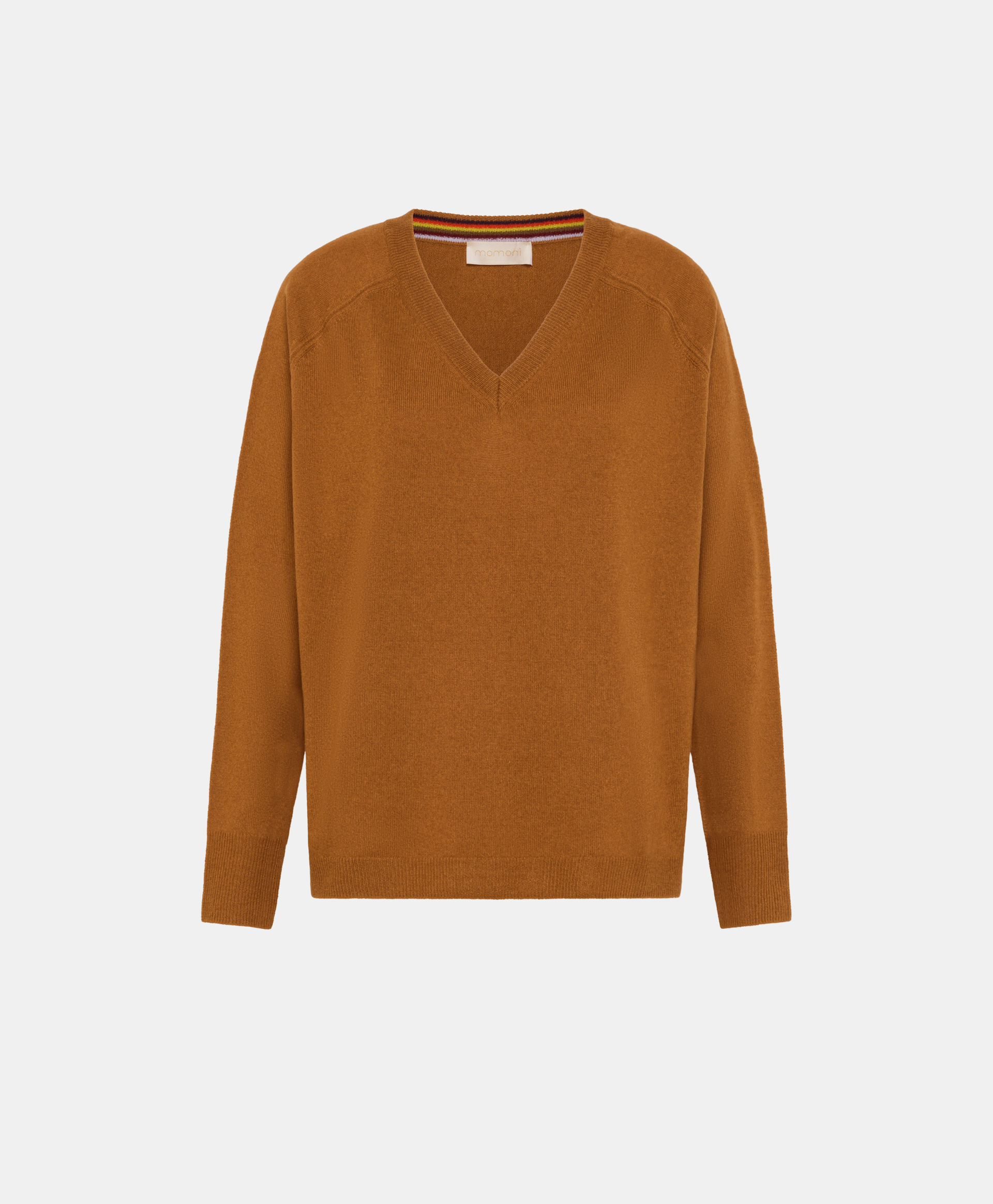 TRICOT KIMI EN LAINE MÉRINOS CACHEMIRE - TABAC - Momonì