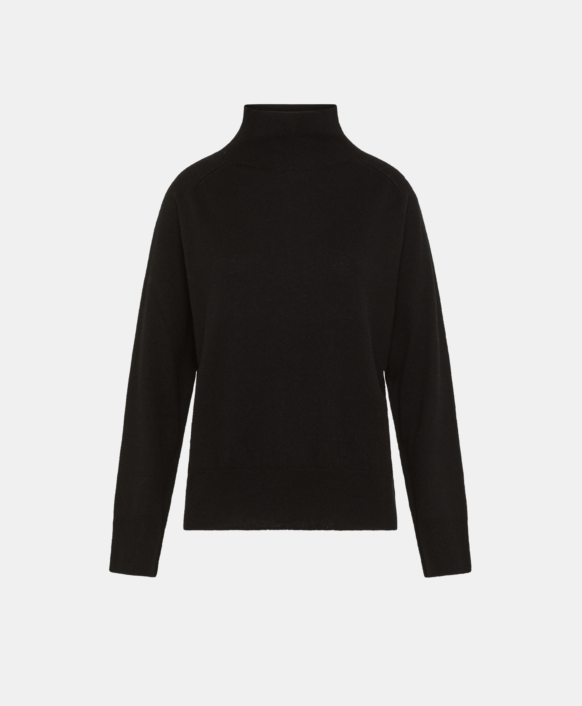 MAGLIA AMAYA IN LANA MERINO CACHEMIRE-NERO - Clothing - Momonì