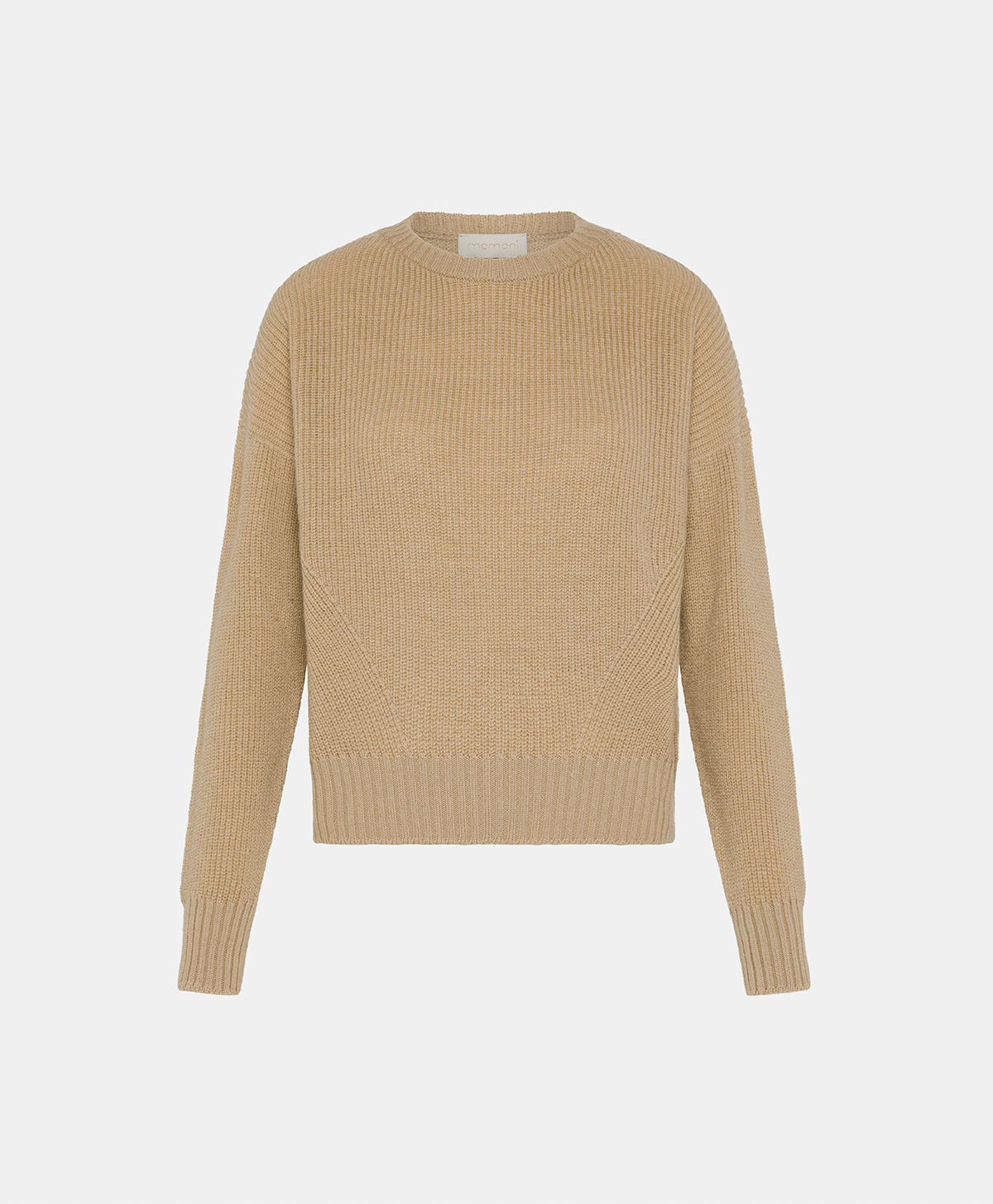 AKI RIBBED SWEATER IN MERINO WOOL - CREAM - Clothing - Momonì