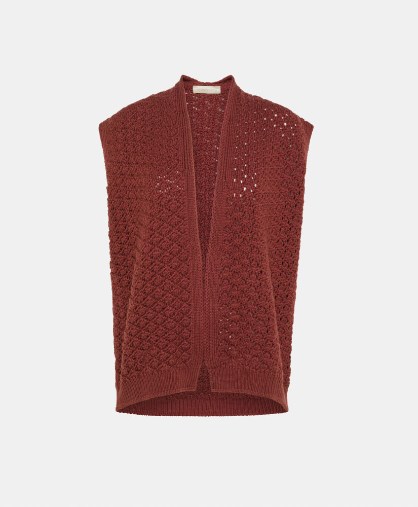 MAGLIA KANTO PUNTO PIZZO-MATTONE - Momonì