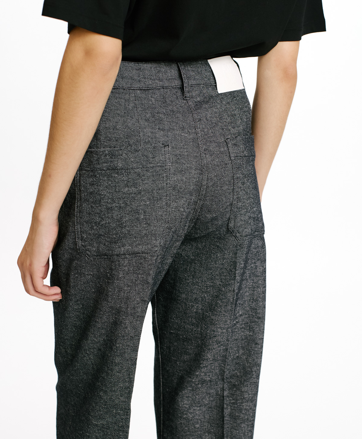 JACQUES PANTS IN STRETCH COTTON/WOOL DENIM - BLUE JEANS - Momonì