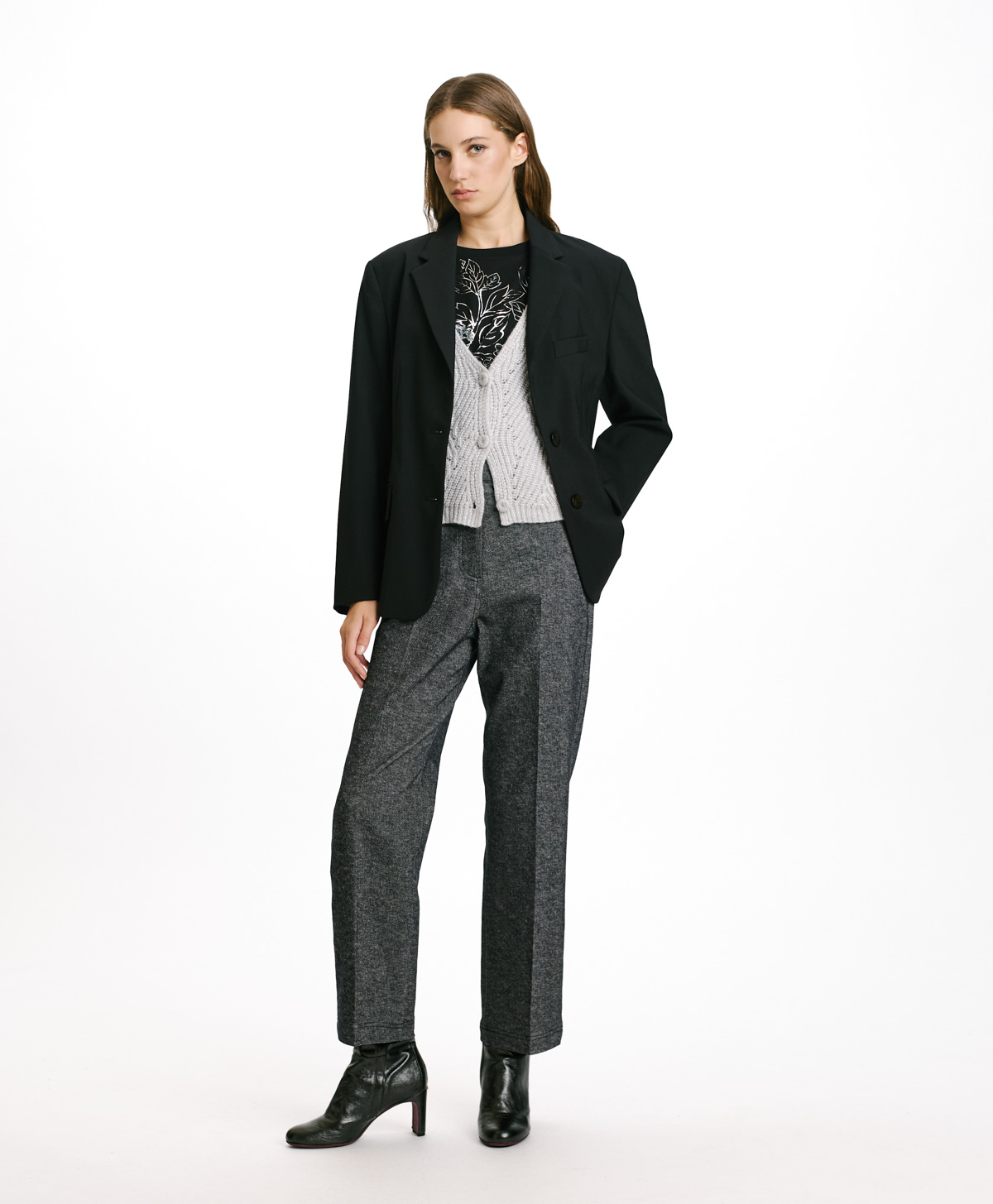 JACQUES PANTS IN STRETCH COTTON/WOOL DENIM - BLUE JEANS - Momonì