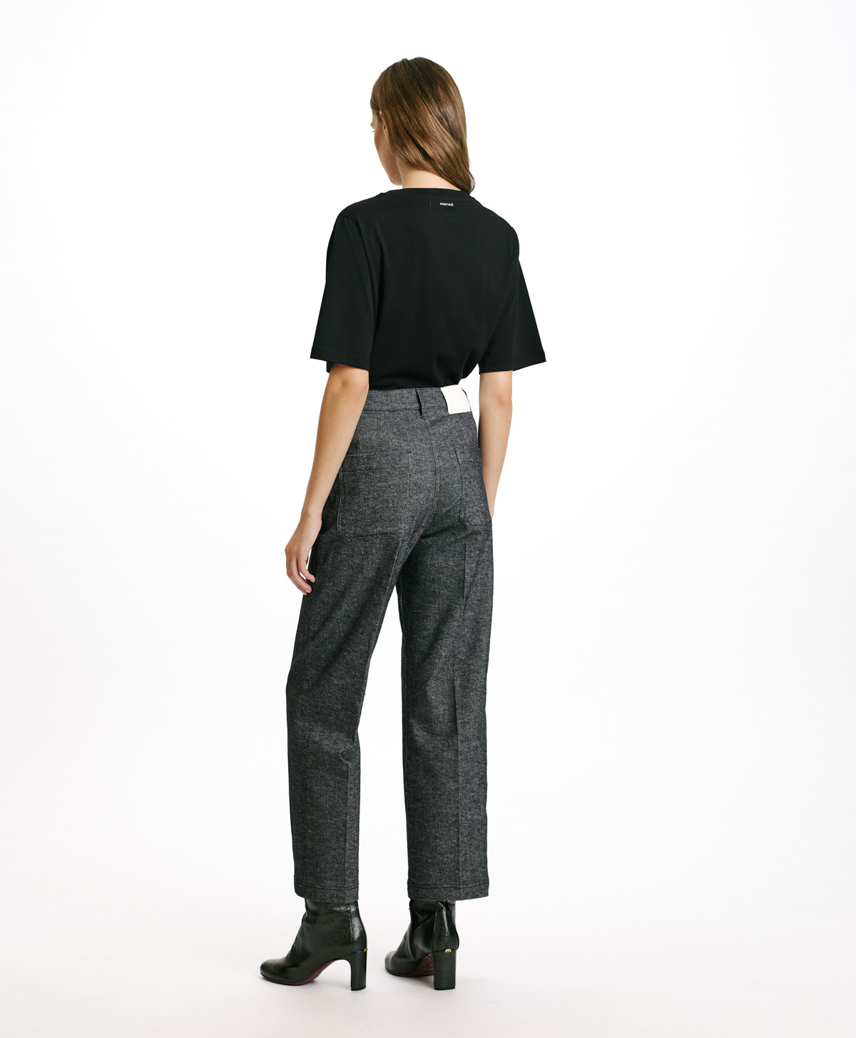 JACQUES PANTS IN STRETCH COTTON/WOOL DENIM - BLUE JEANS - Momonì