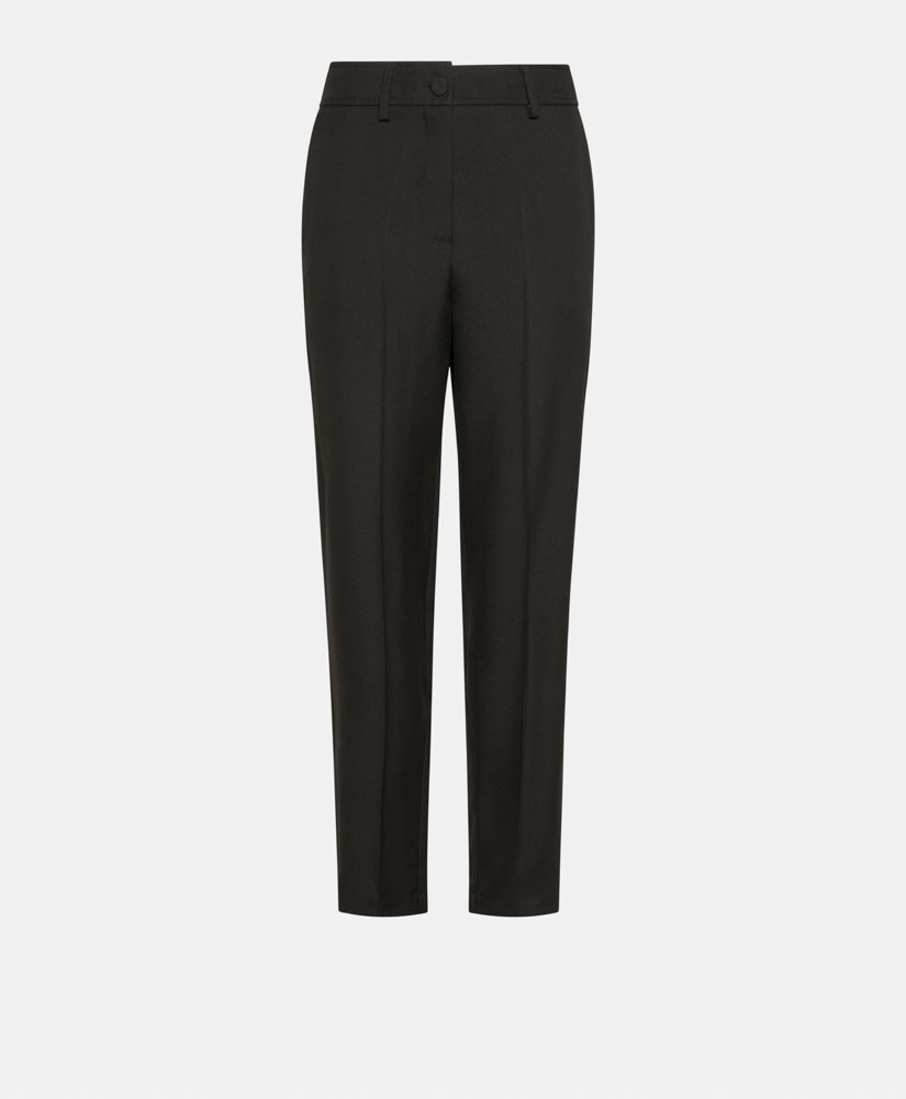 MATTHIEU PANTS IN WOOL VISCOSE TWILL - BLACK - Momonì