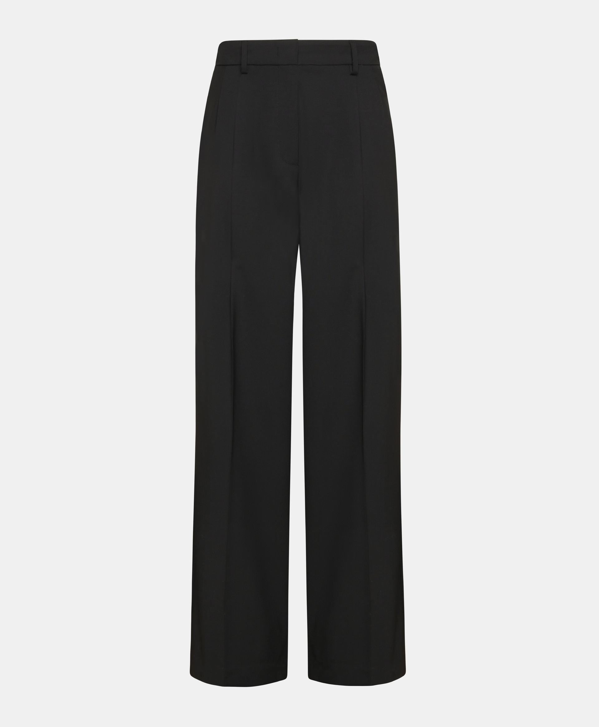 PANTALONI KYOTO IN FRESCO DI LANA BISTRETCH-NERO - Clothing - Momonì