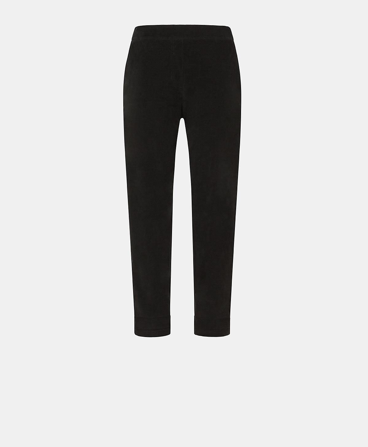 YOKO PANTS IN STRETCH NEEDLECORD - BLACK - Clothing - Momonì