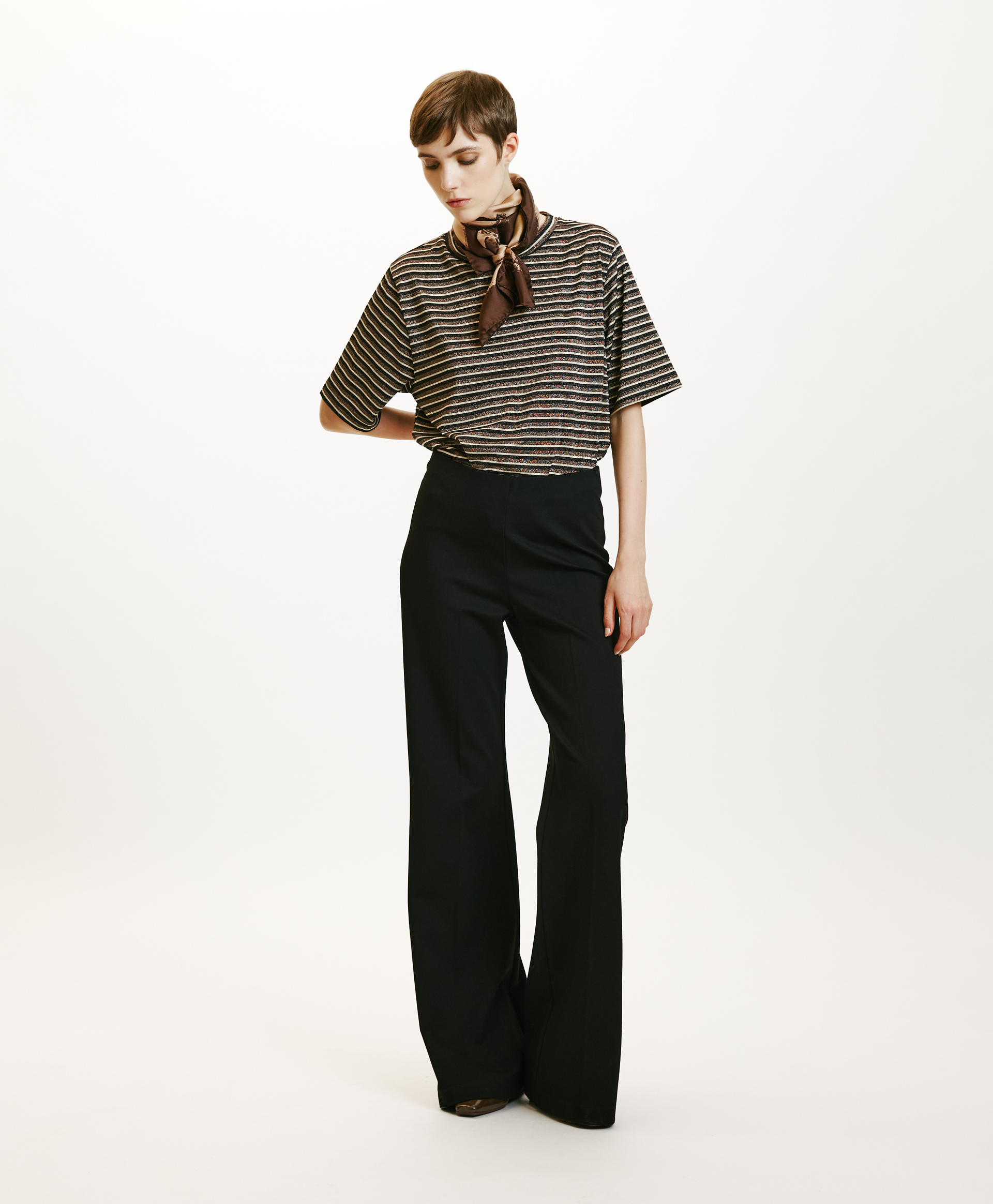 YUKI PANTS IN PUNTO MILANO - BLACK - Momonì
