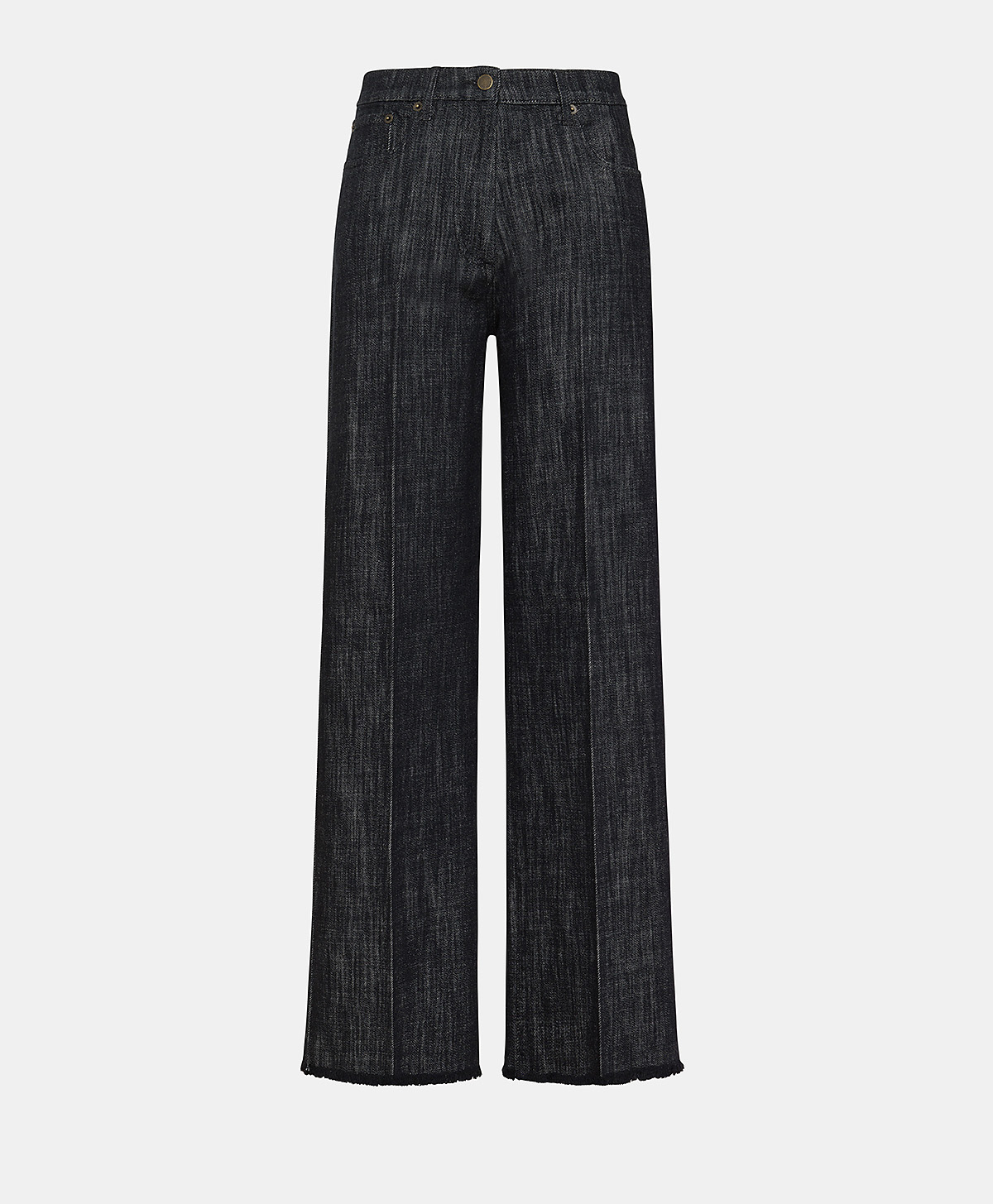 MIYAKO PANTS IN NON-STRETCH COLOURED DENIM - BLACK - Clothing - Momonì