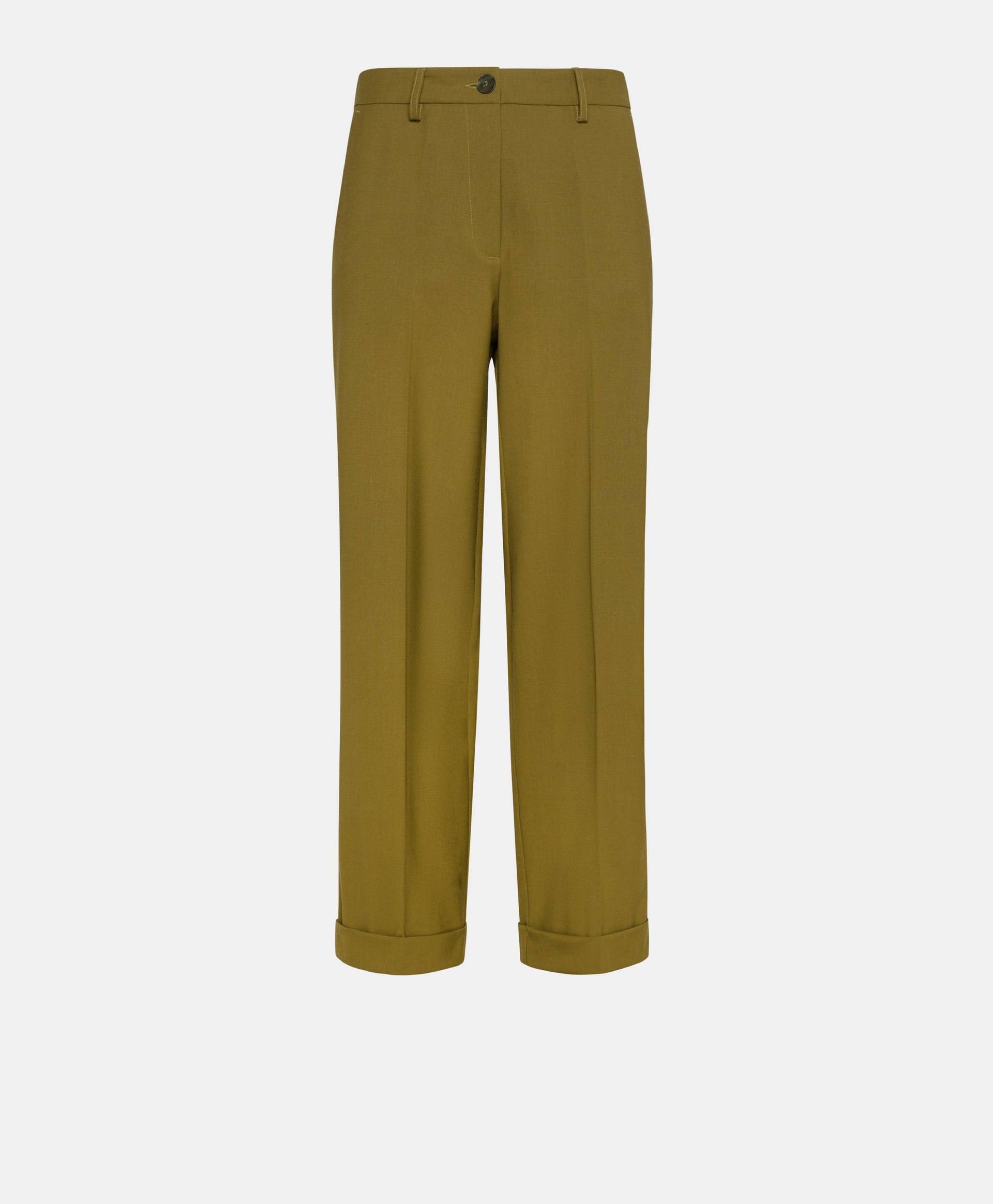 DANGO PANTS IN BI-STRETCH COOL WOOL - SEAWEED - Clothing - Momonì