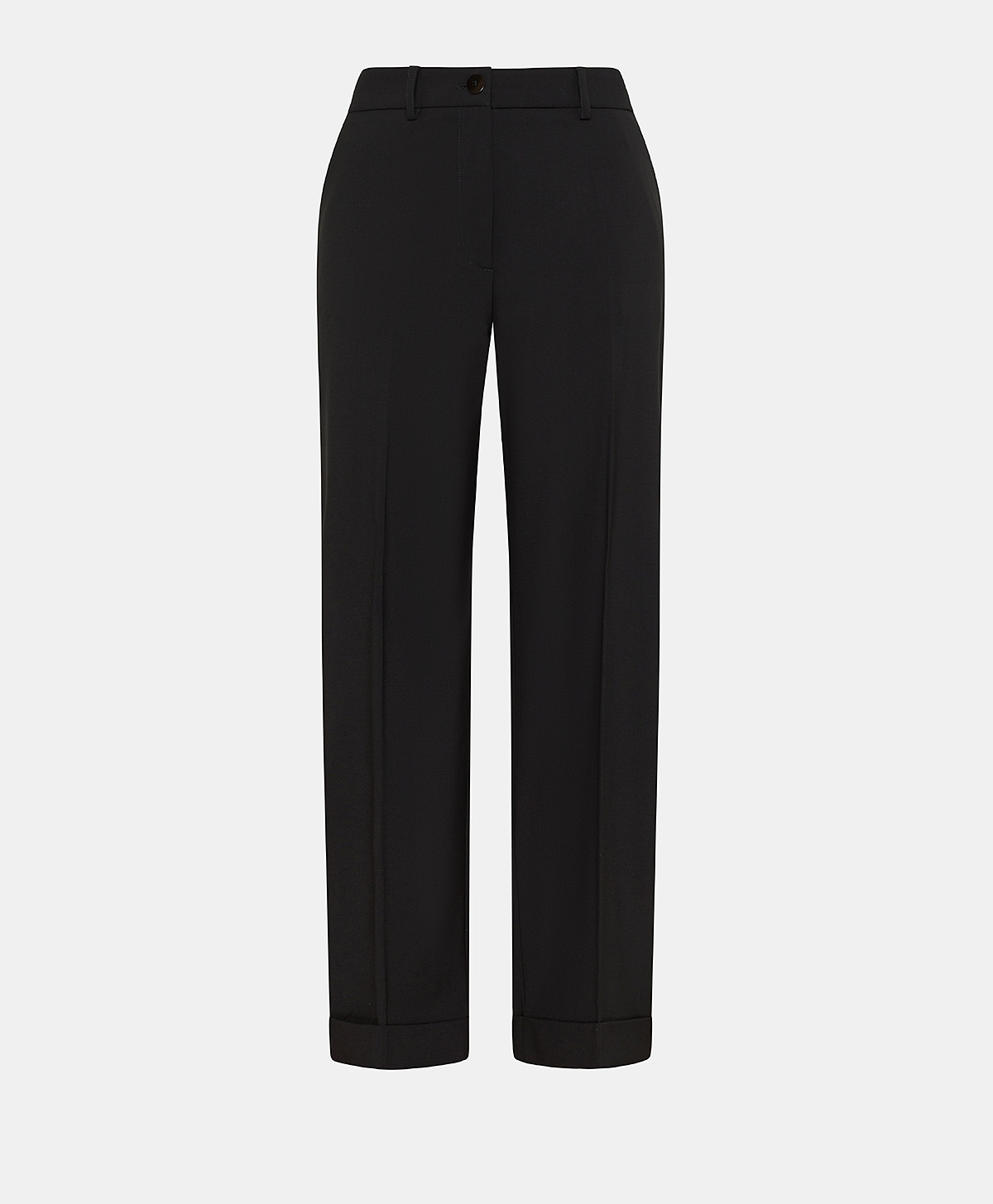 PANTALON DANGO EN LAINE FROIDE BISTRETCH - NOIR - Momonì