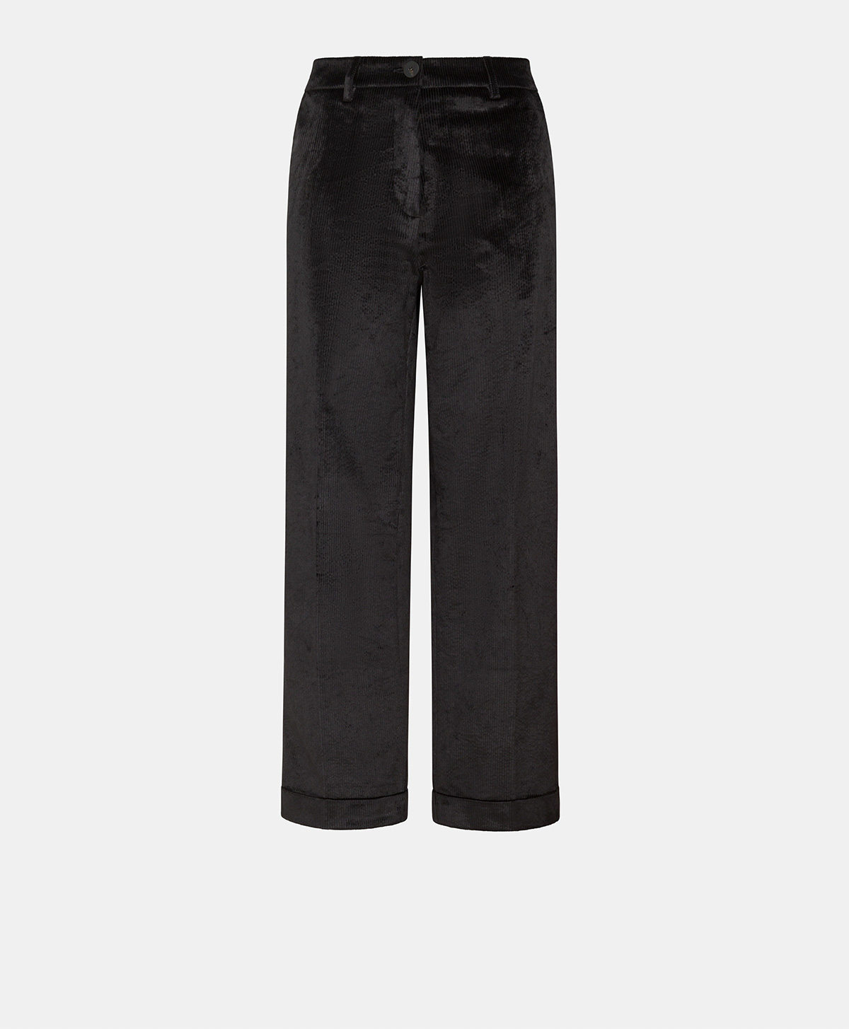 PANTALON DANGO EN VELOURS CÔTELÉ STRETCH - NOIR - Momonì