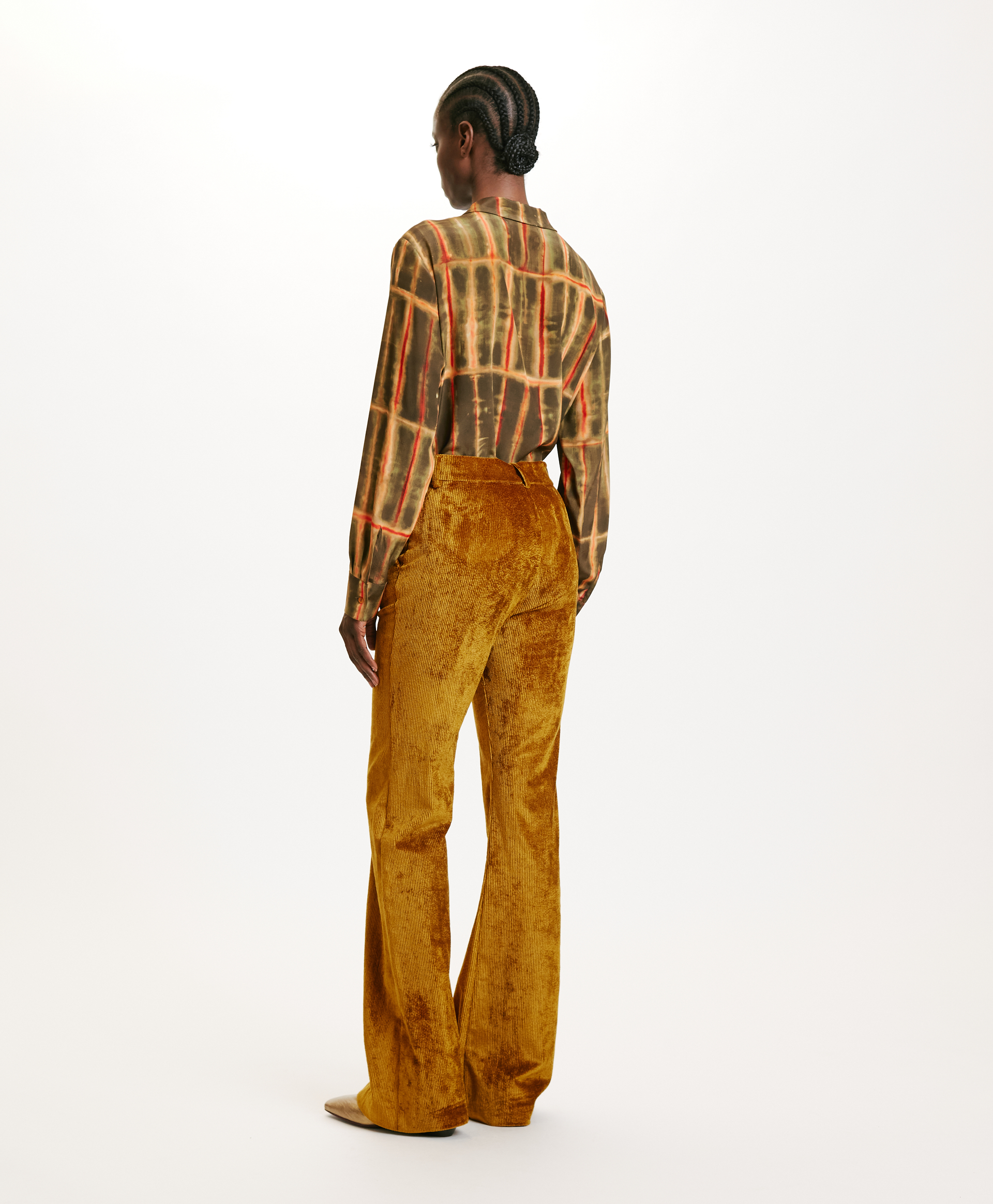 SATSUKI PANTS IN STRETCH CORDUROY - GINGER - Momonì