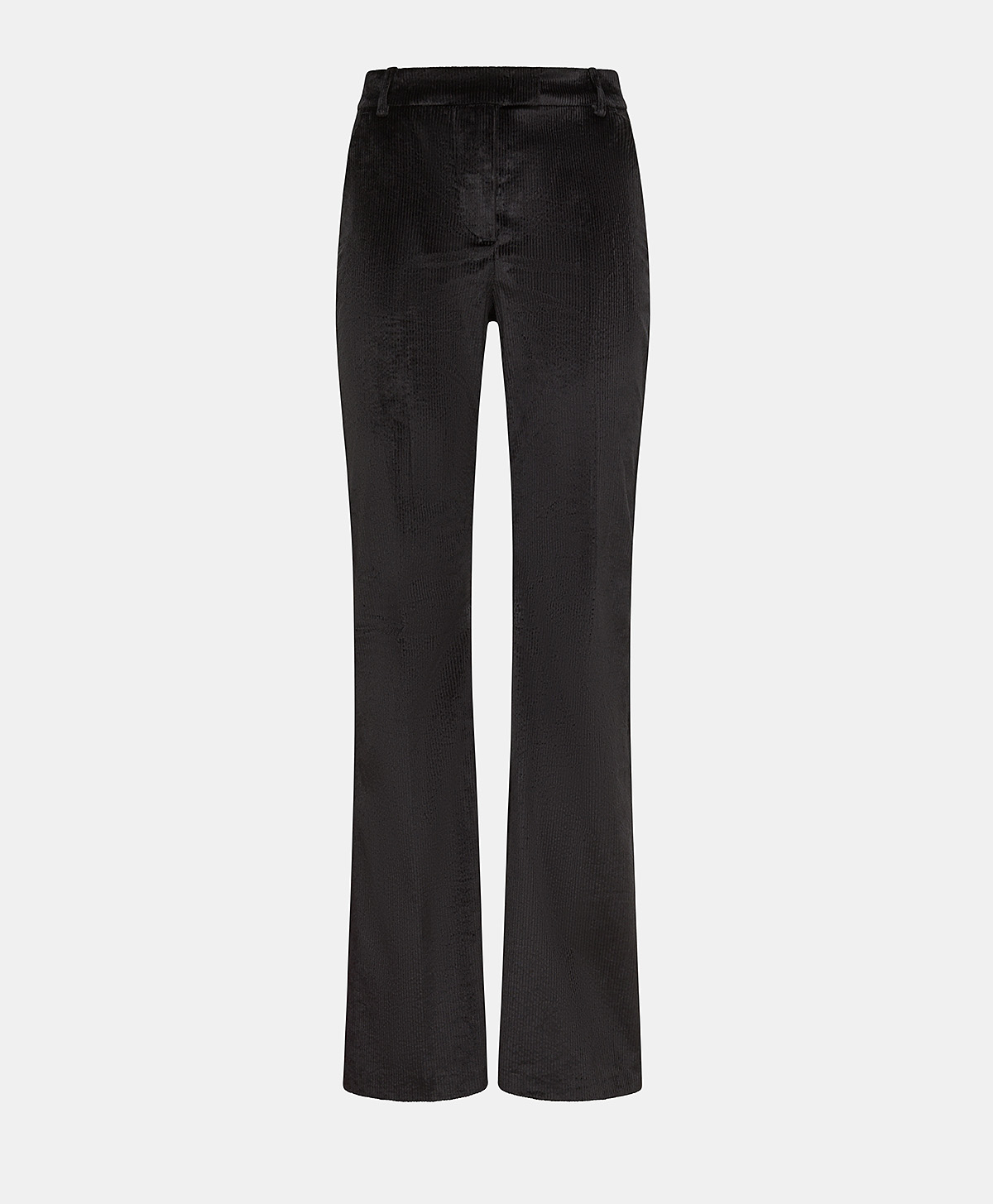 PANTALONI SATSUKI IN VELLUTO A COSTE STRETCH-NERO - Momonì