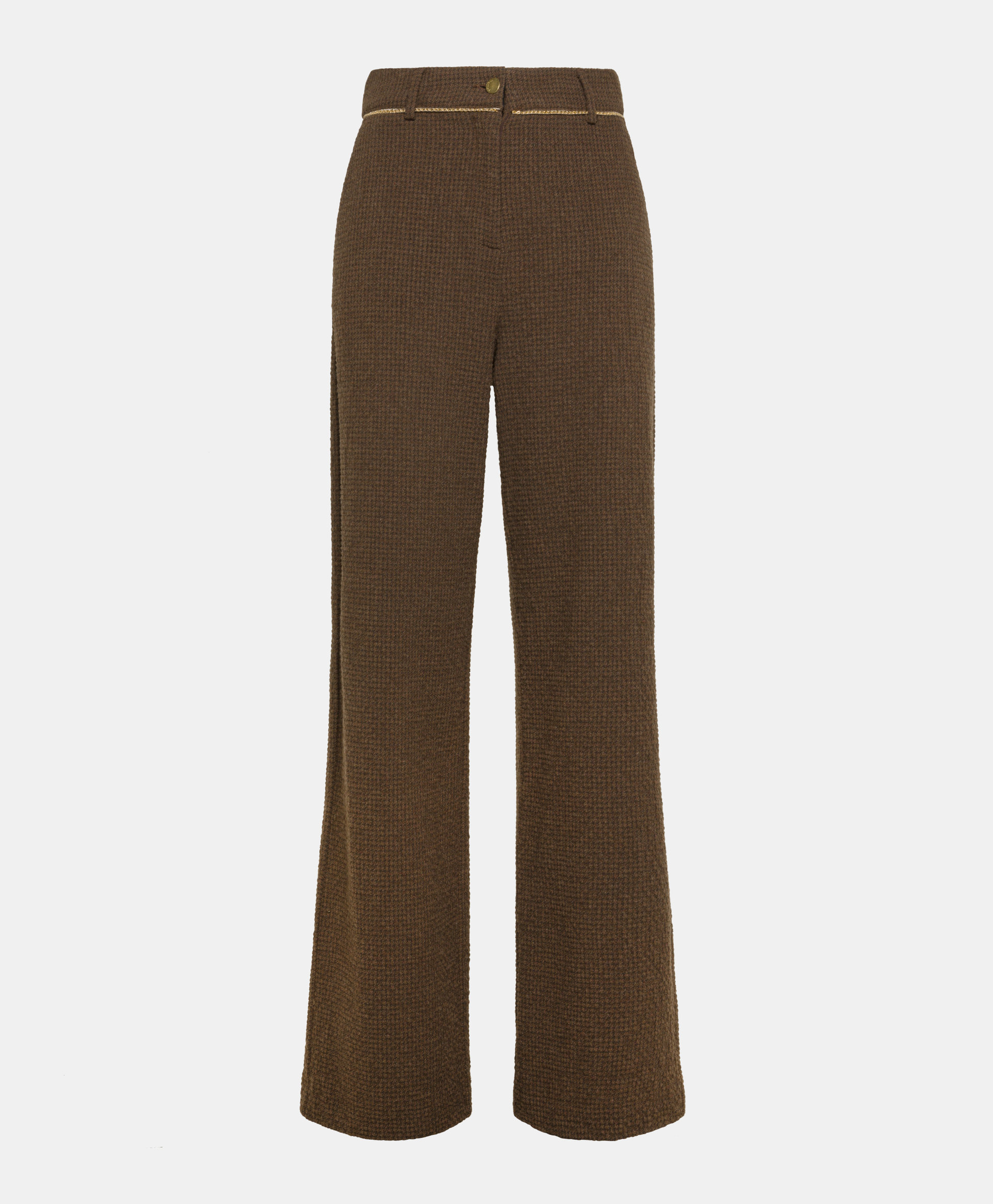 UKIYO PANTS IN HOUNDSTOOTH SEERSUCKER - CACAO MULTICOLOR - Clothing - Momonì