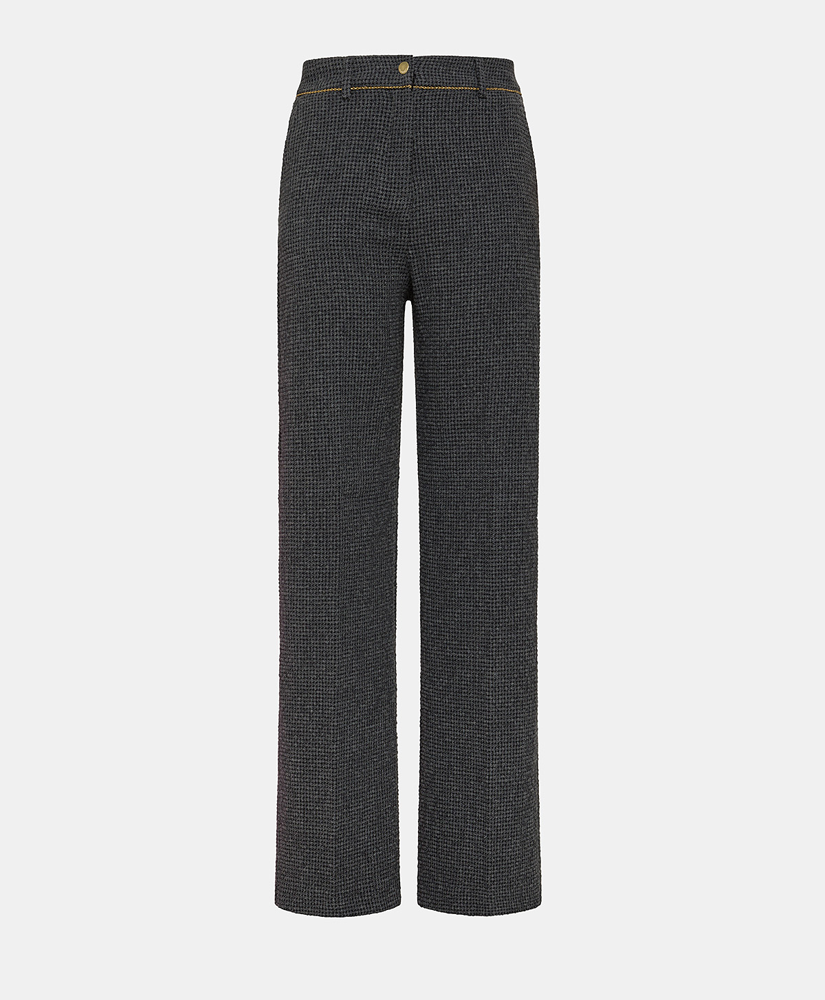 UKIYO PANTS IN HOUNDSTOOTH SEERSUCKER - BLACK/ANTHRACITE - Momonì