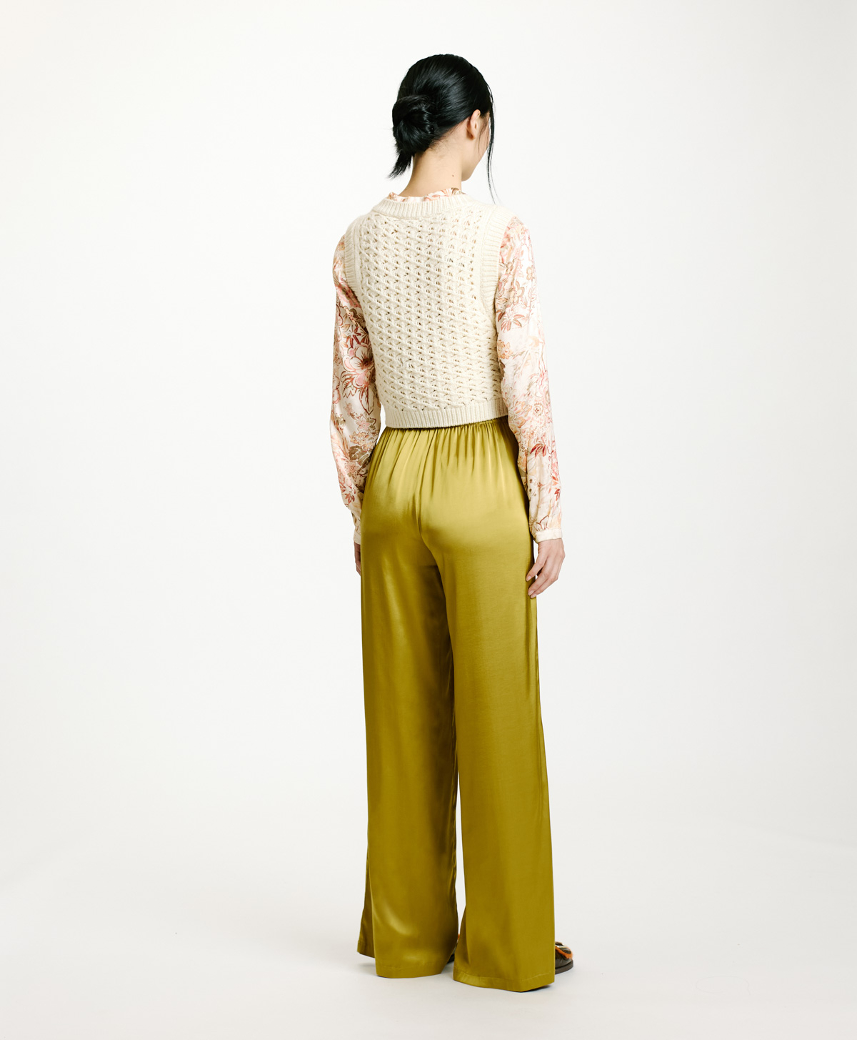 HARUMA PANT IN SATIN - OIL - Momonì