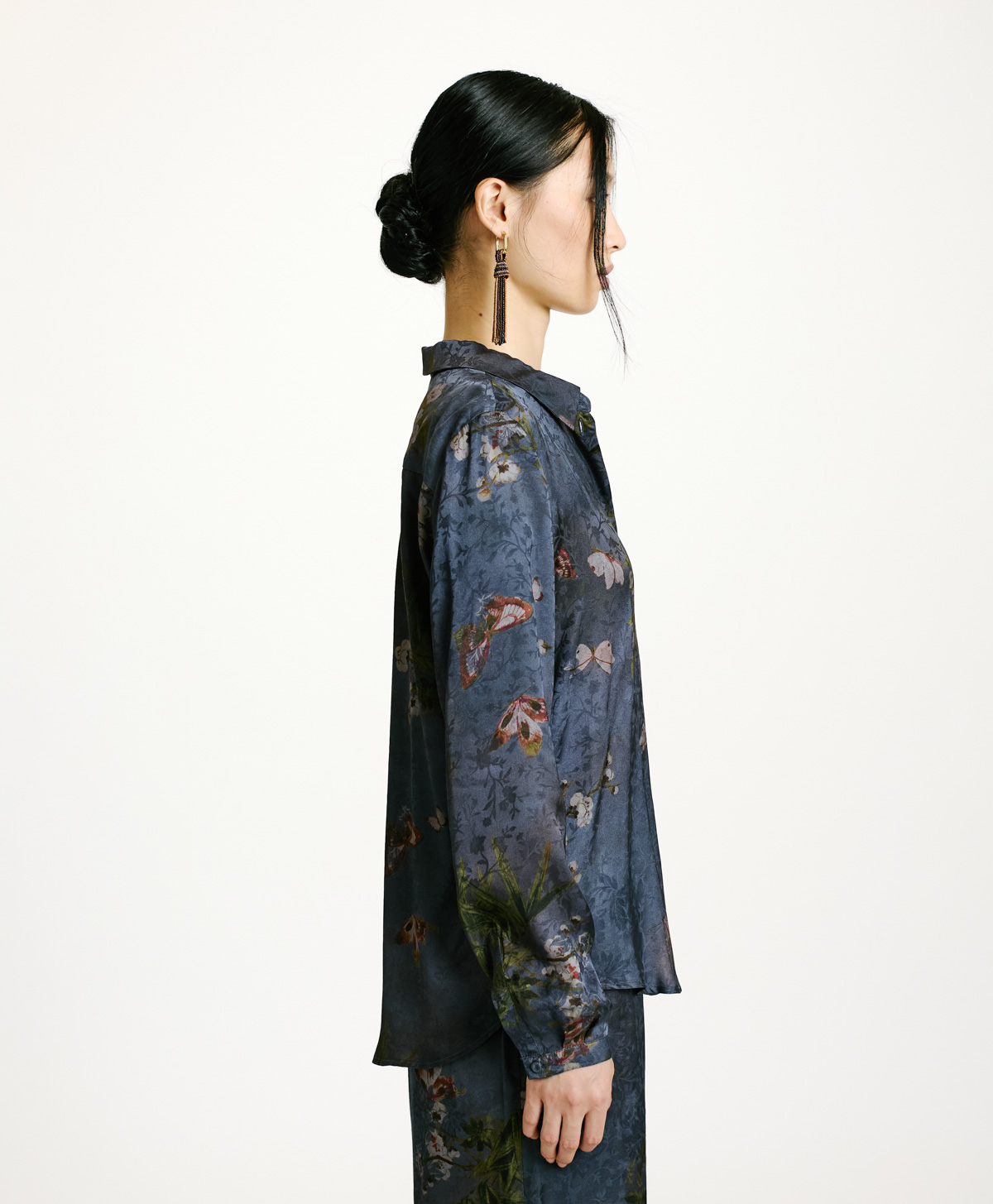 MEUDON SHIRT IN PRINTED JACQUARD VISCOSE - MULTICOLOR DUSTY GREY - Momonì