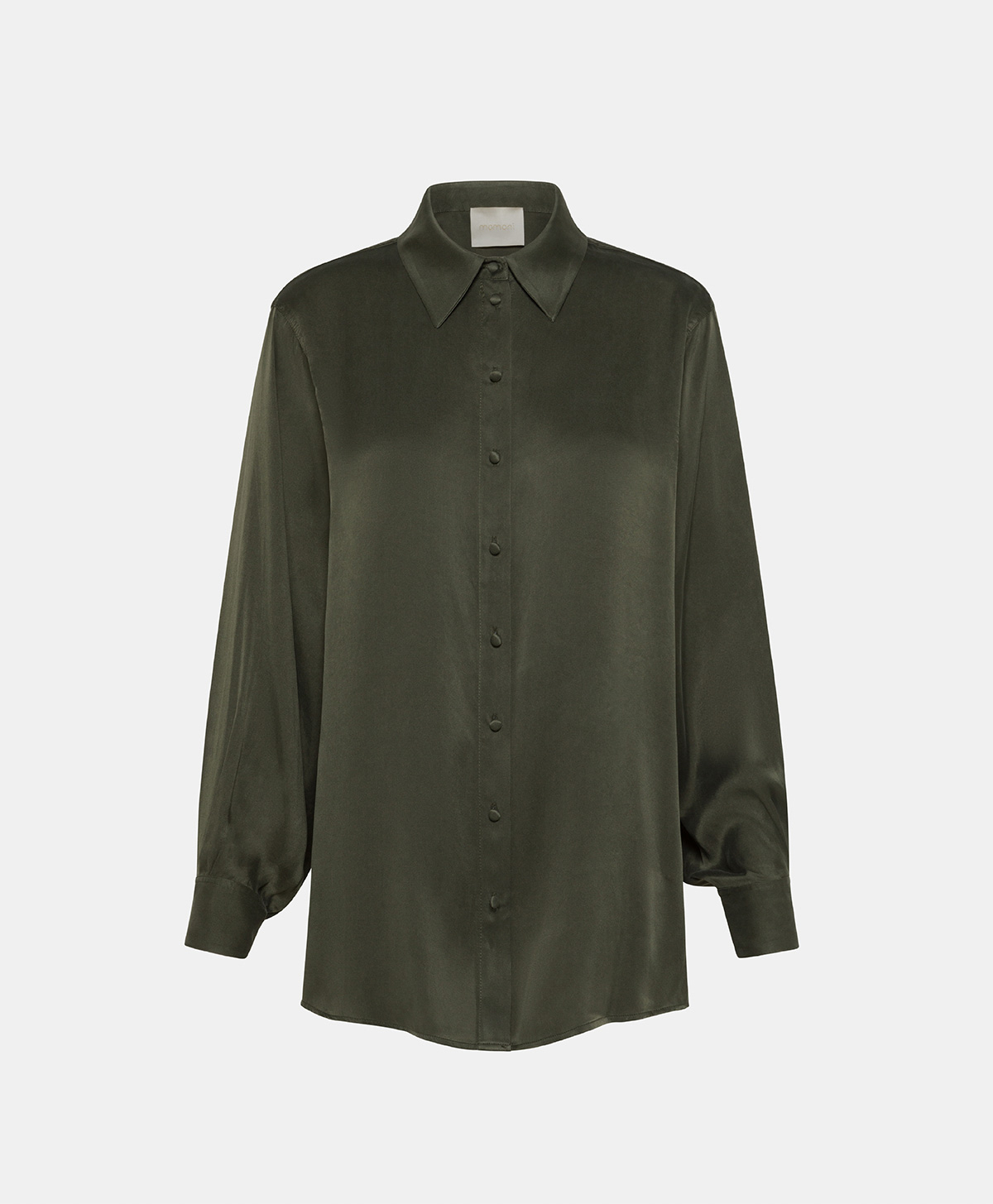 AKEMI SHIRT IN SOLID COLOUR SANDWASHED SILK - BAMBOO - Clothing - Momonì