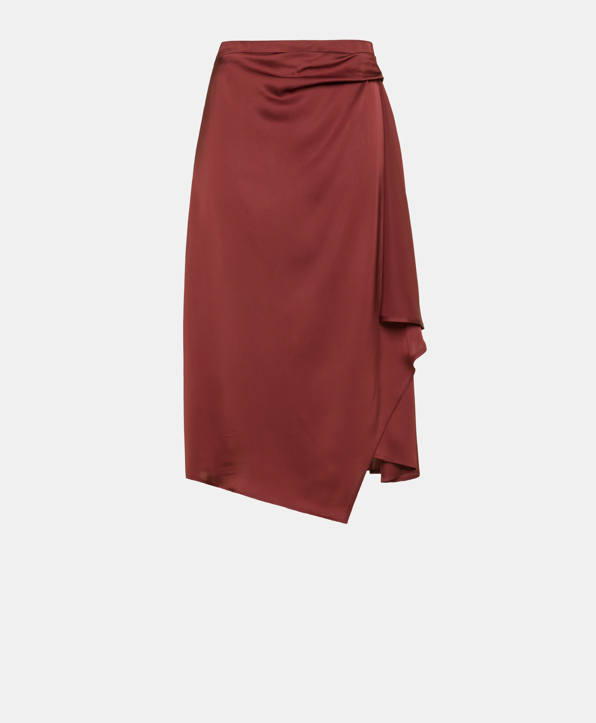 JUN SKIRT IN WASHED SILK - GRAPE MUST - Clothing - Momonì