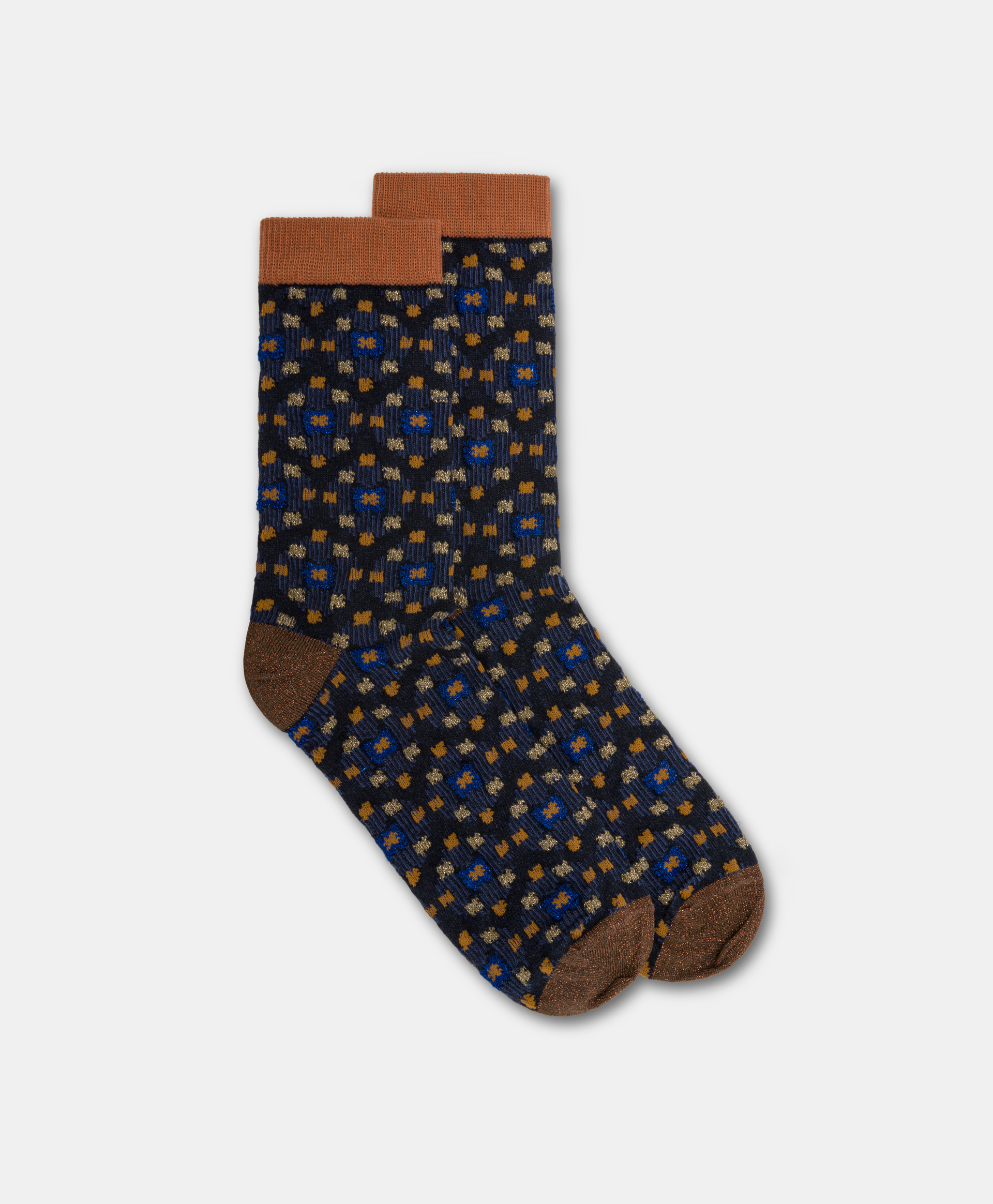 CALZINI BENRI IN CALZINO JACQUARD-BLU MULTICOLORE - Shoes and accessories - Momonì