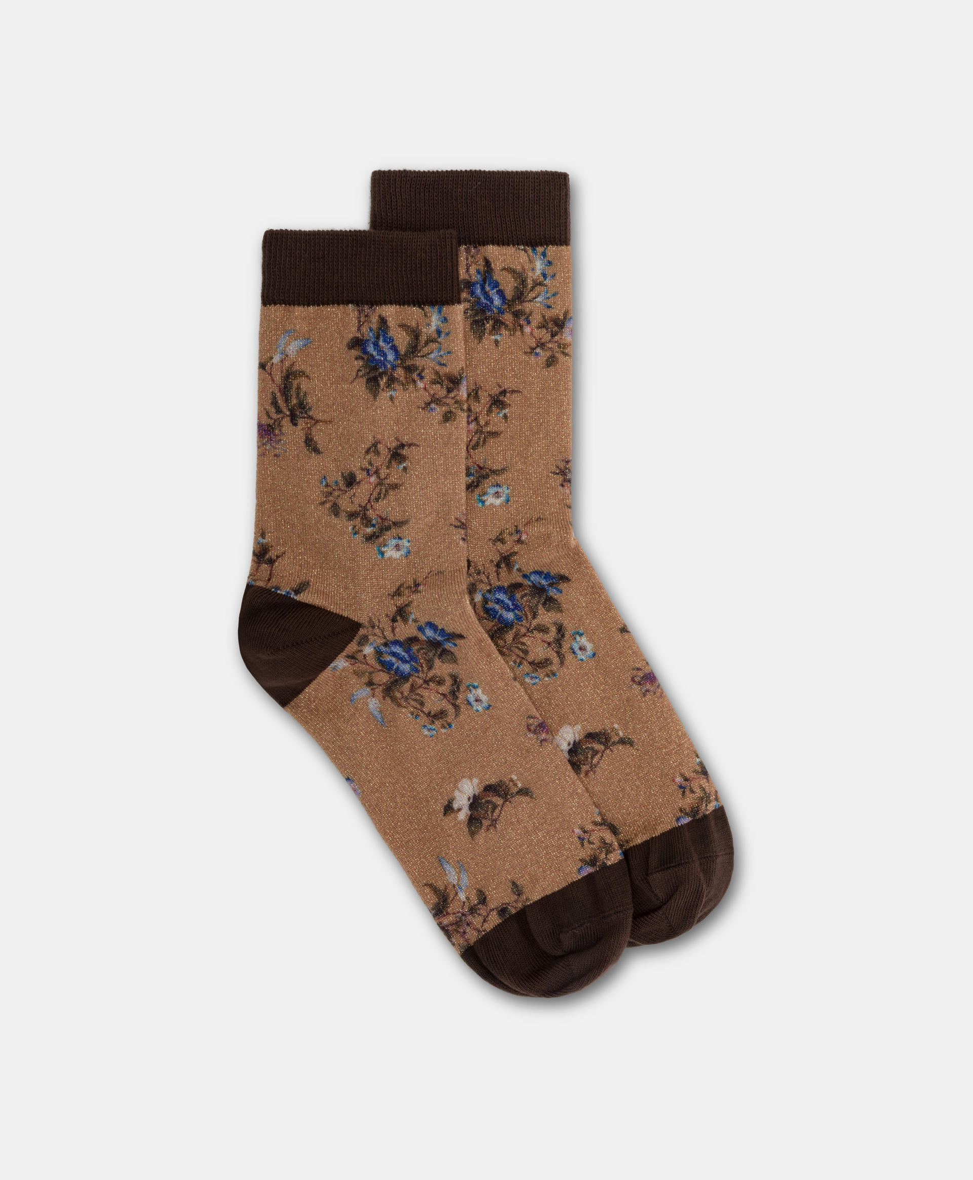 NANAMI PRINTED SOCKS - TABACCO/BLUETTE - Momonì