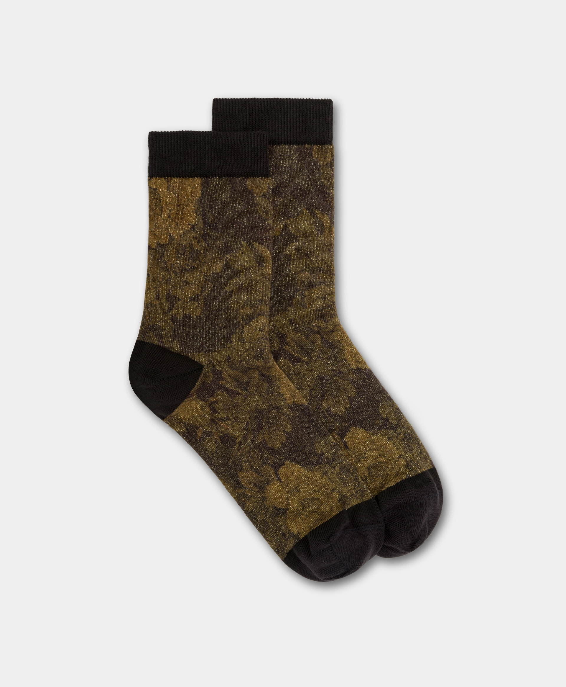 NANAMI PRINTED SOCKS - BLACK/OLIVE - Momonì