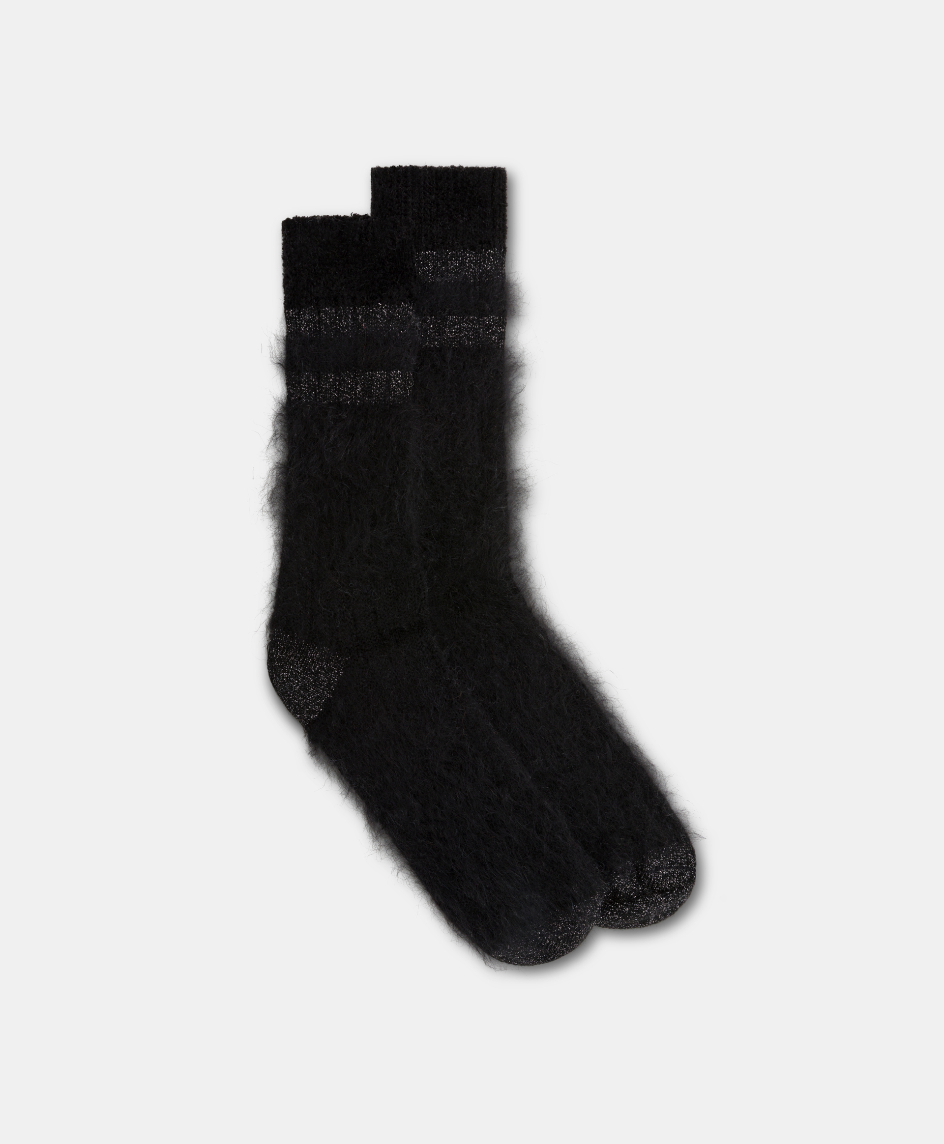 CALZINI JOSHI IN CALZINO IN ALPACA E CINIGLIA-NERO - Momonì