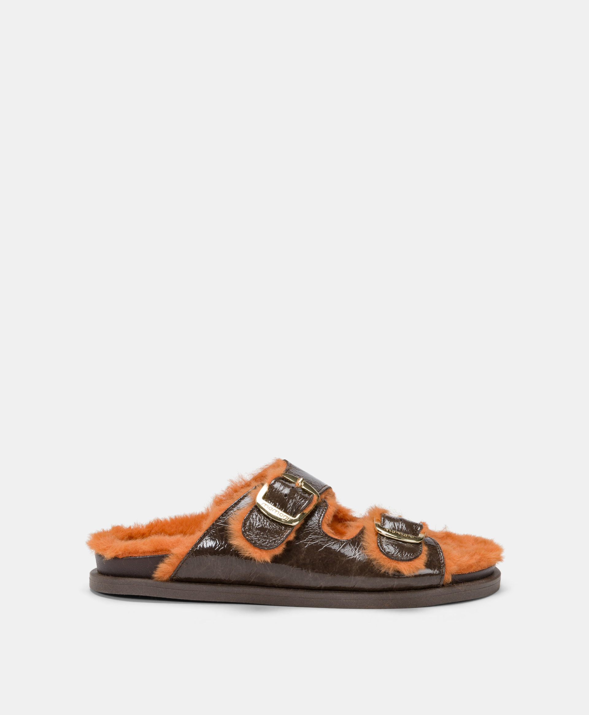 HAGI SHOES IN LEATHER NAPLAK - DARK BROWN/ORANGE - Shoes and accessories - Momonì
