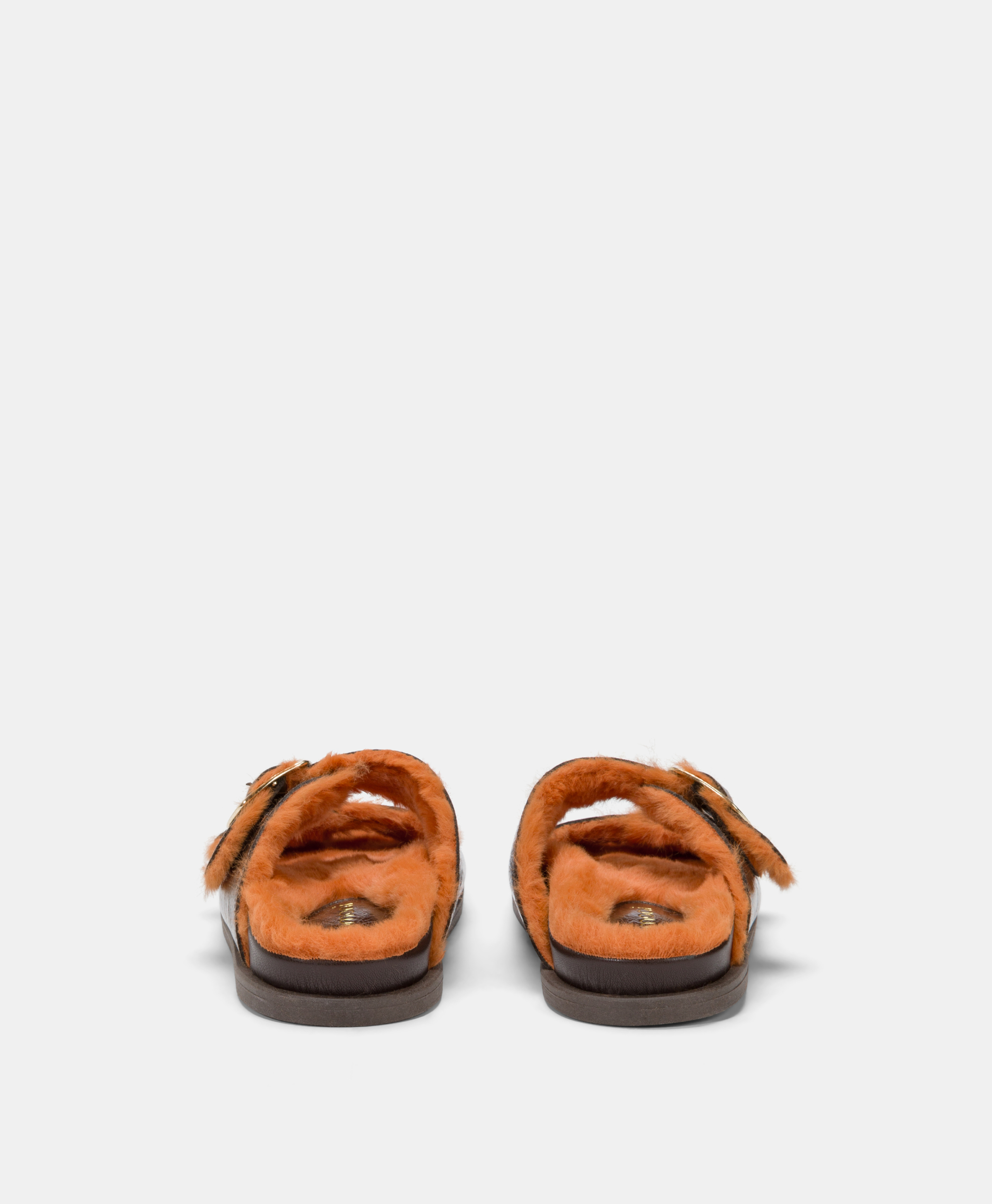 HAGI SHOES IN LEATHER NAPLAK - DARK BROWN/ORANGE - Momonì