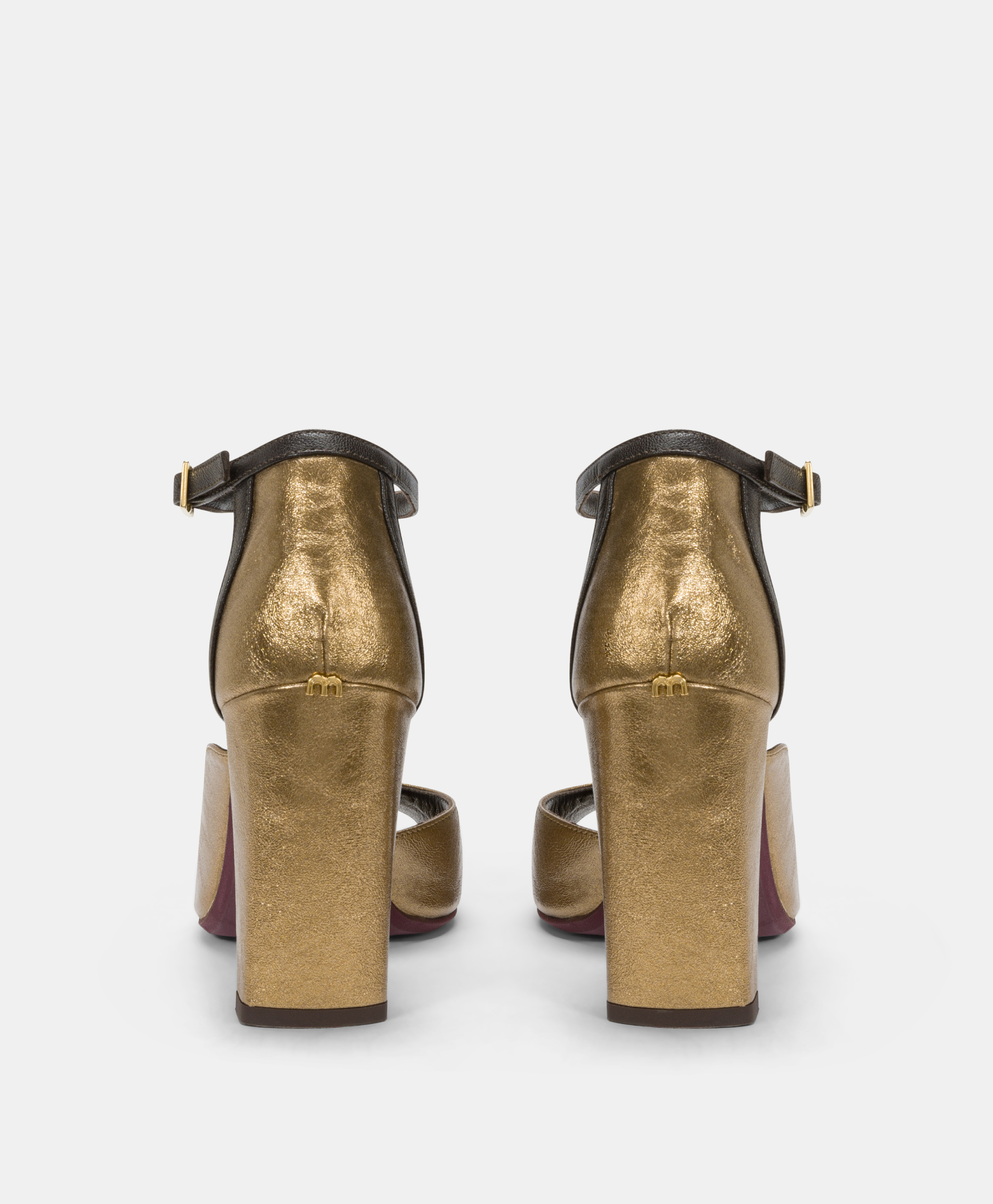 AJISAI SHOES IN LAMINATED ECO-LEATHER - GOLD - Momonì