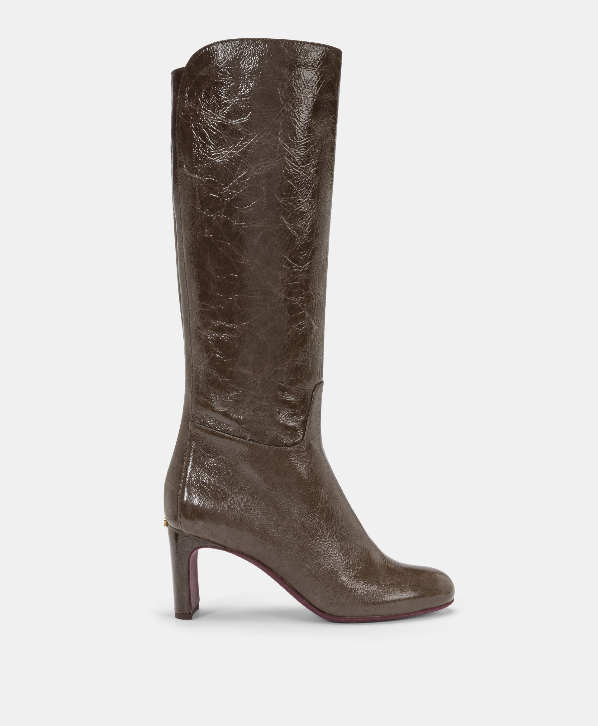 REIKO BOOTS IN NAPLAK LEATHER - DARK BROWN - Shoes and accessories - Momonì