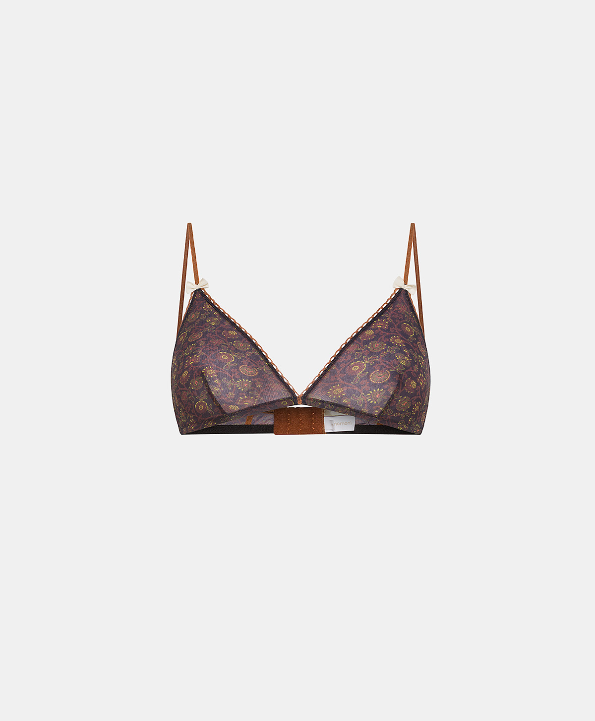 AMETHIST BRA IN PRINTED NYLON - BLUE/ORANGE - Underwear - Momonì