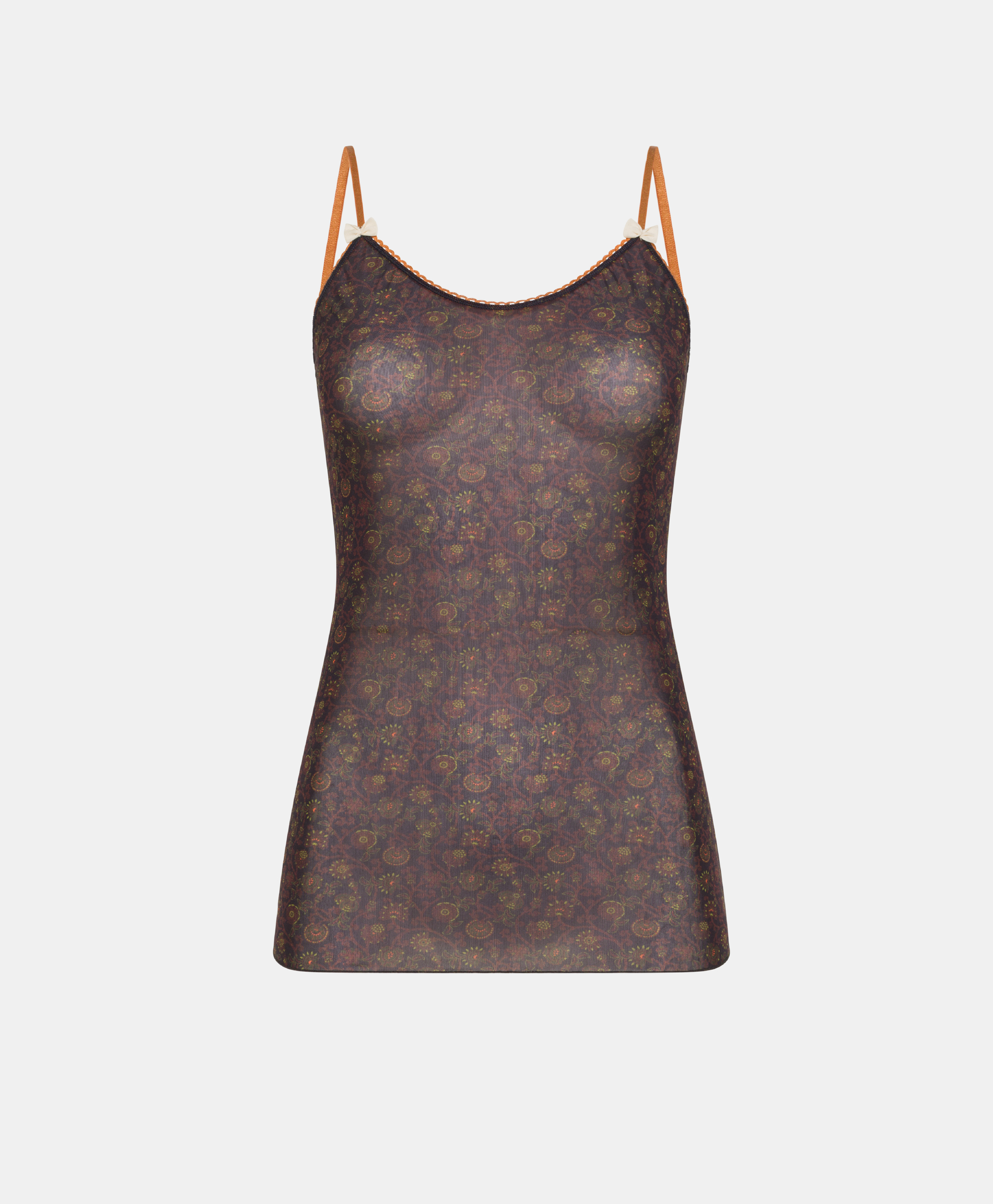 AIRELLE TOP IN PRINTED NYLON - BLUE/ORANGE - Underwear - Momonì