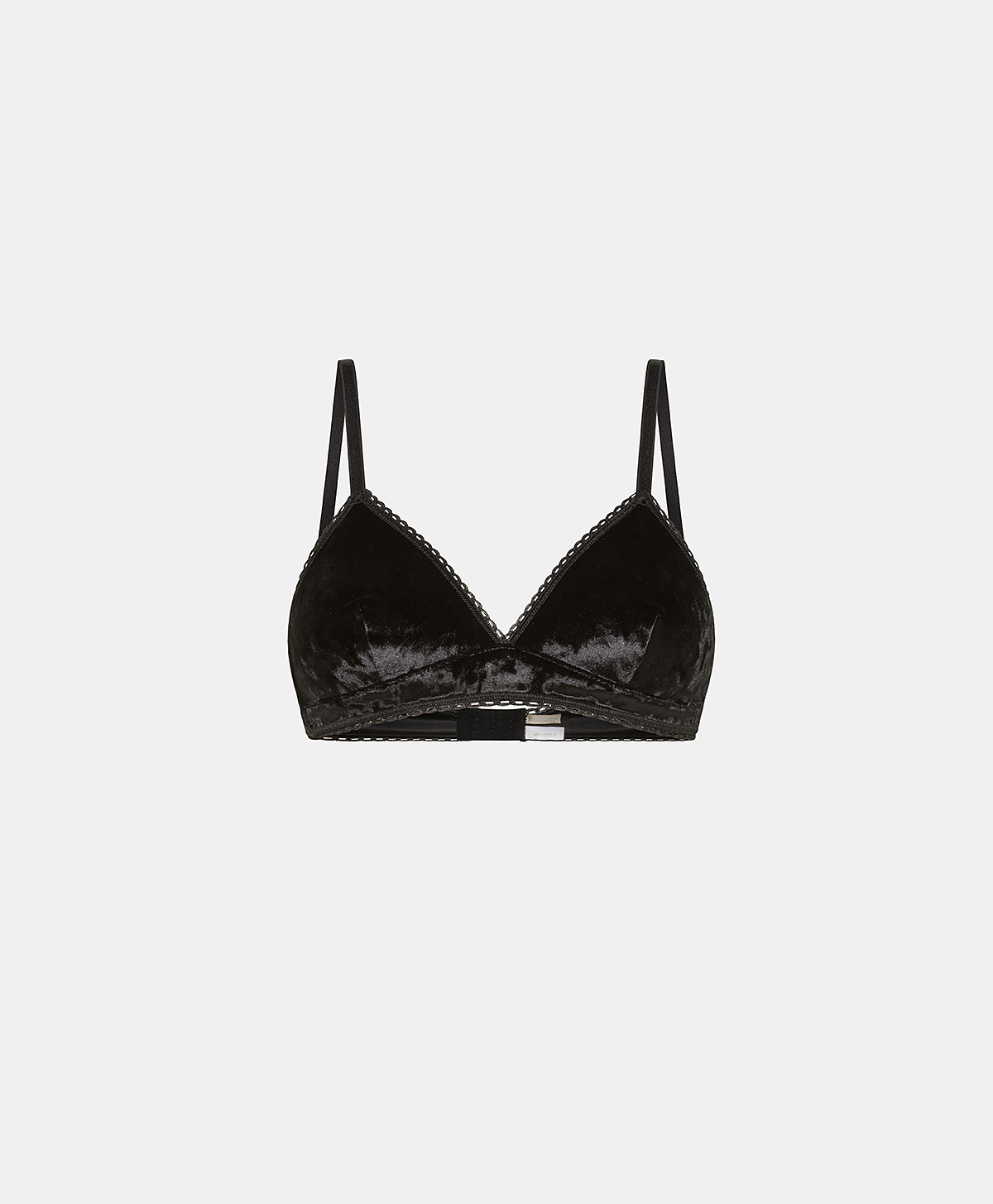 TUTU BRA IN STRETCH VELVET - BLACK - Underwear - Momonì