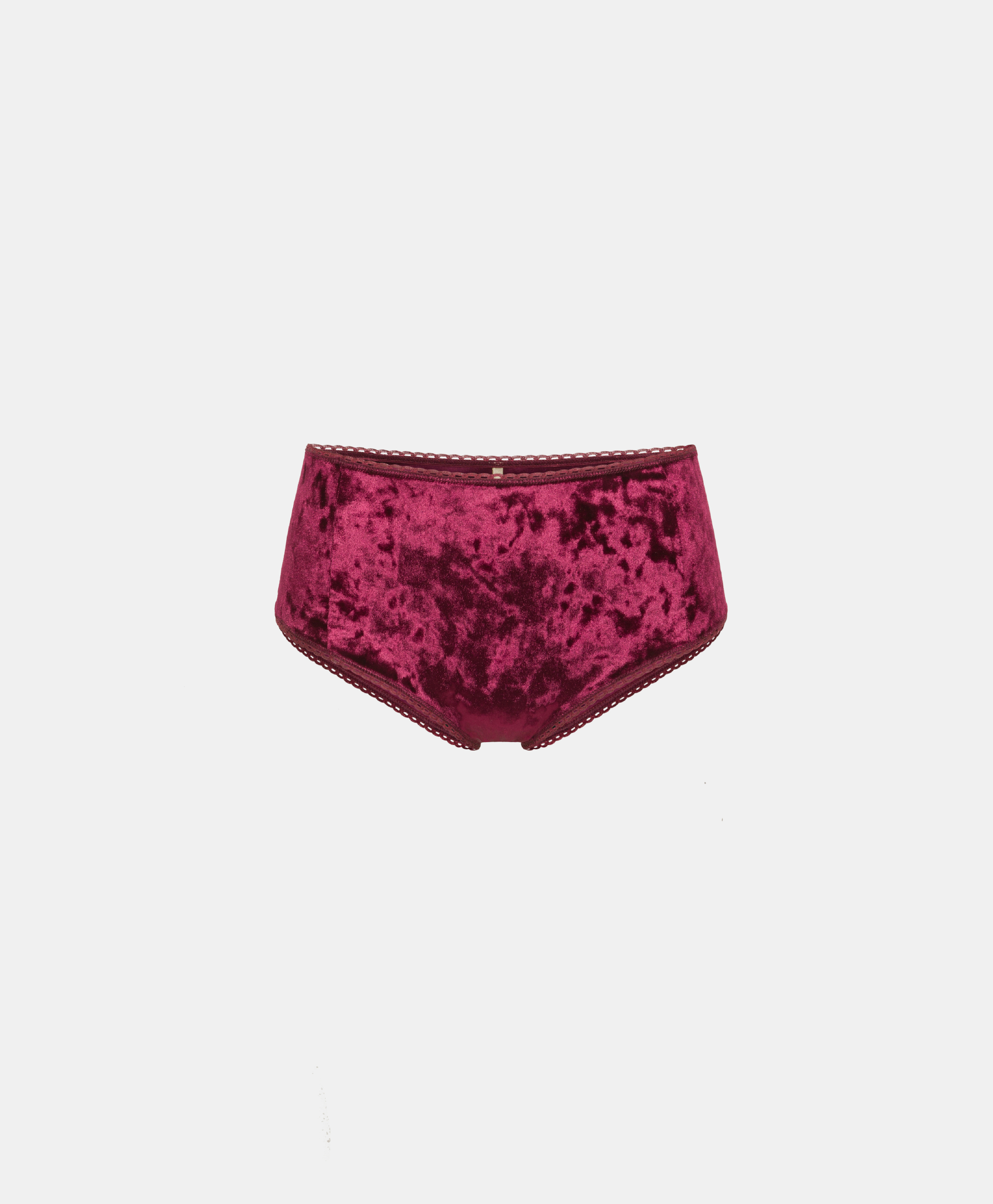YORIE KNICKERS IN STRETCH VELVET - BORDEAUX - Momonì