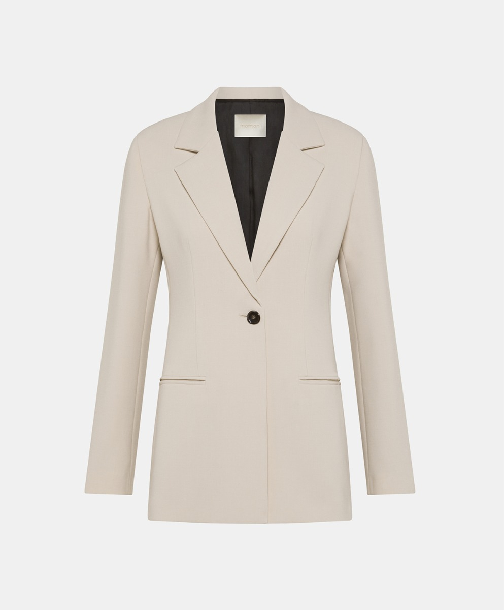 VESTE SALICE EN CADY DE VISCOSE STRETCH - BLANC NATUREL - Clothing - Momonì