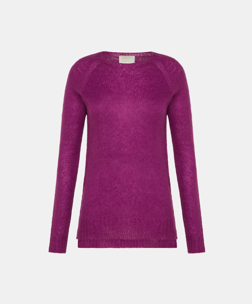 SEQUOIA SWEATER IN BRUSHED MOHAIR - CYCLAMEN - Clothing - Momonì