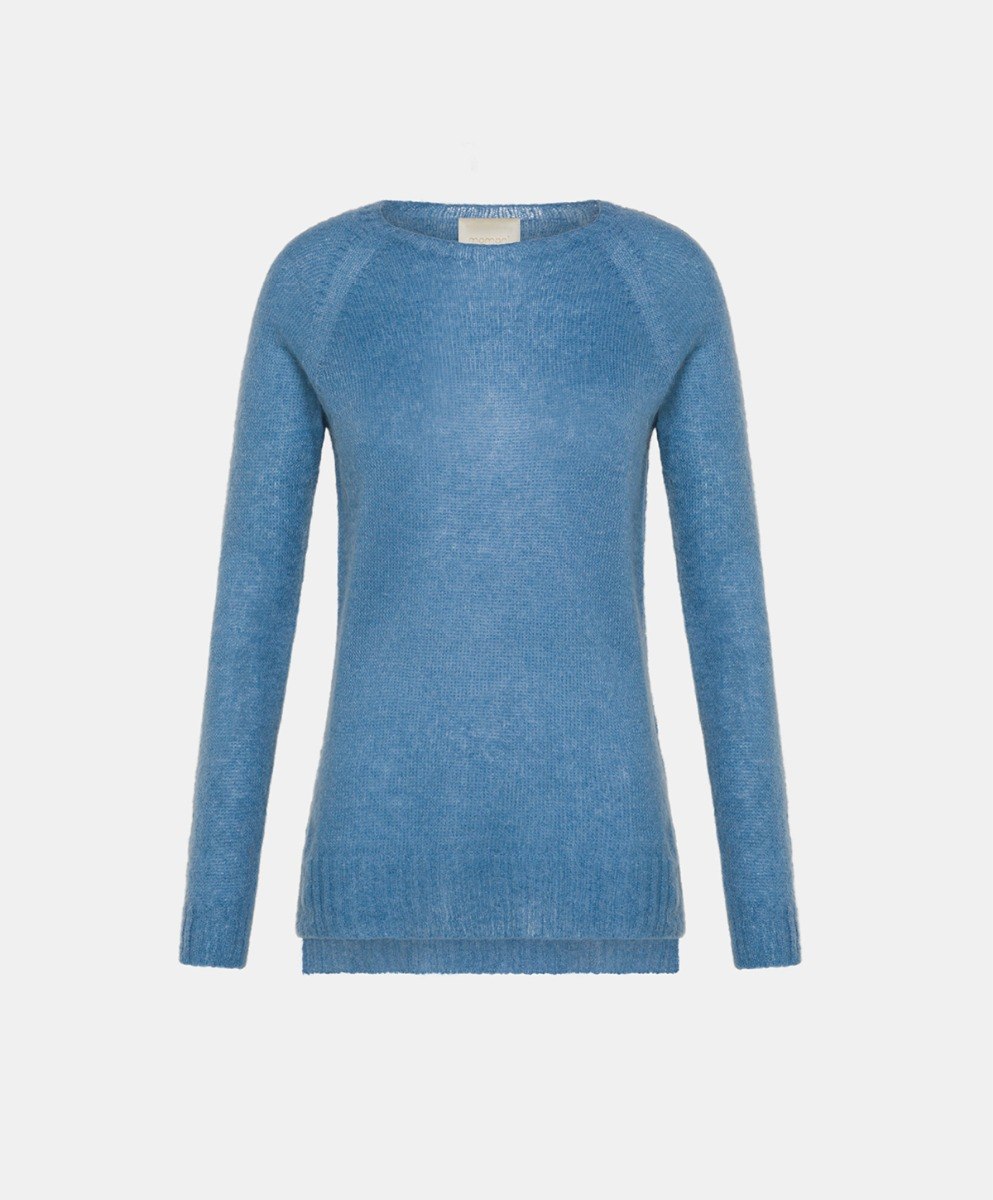 SEQUOIA SWEATER IN BRUSHED MOHAIR - POWDER - Clothing - Momonì