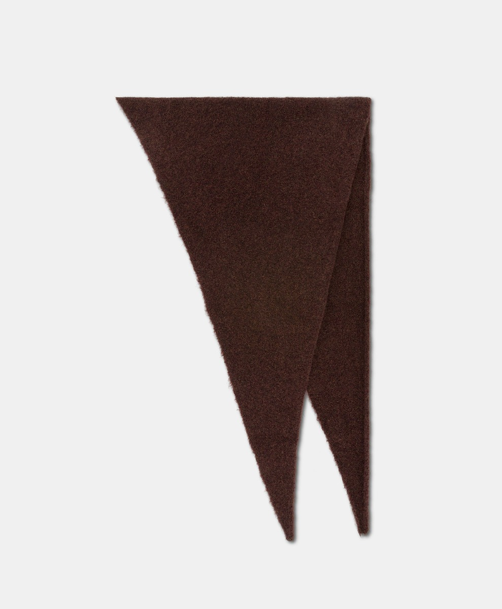 BALTICO BIS SCARF IN SOLID COLOUR FLEECE-EFFECT WOOL - BRICK - Momonì