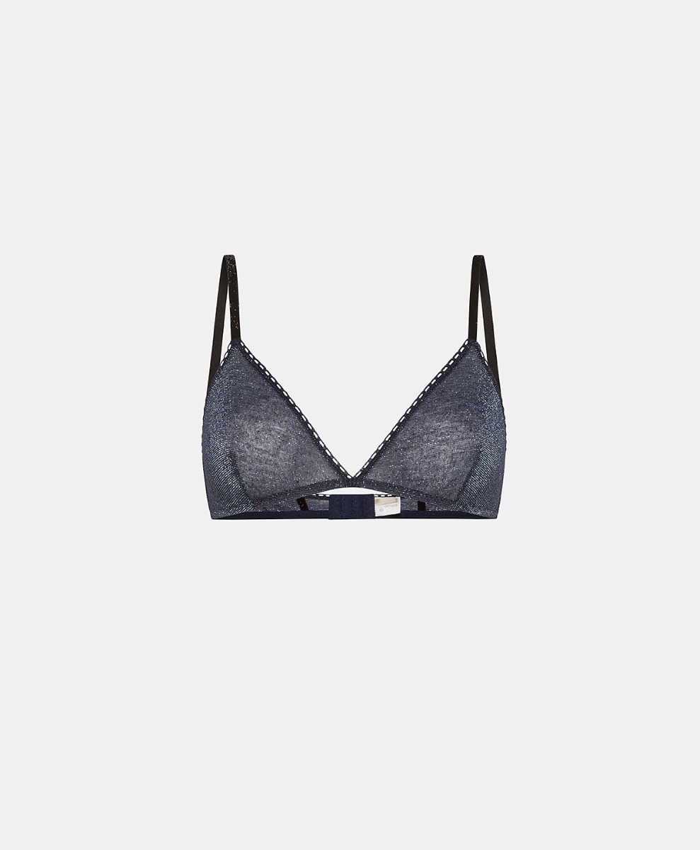 AMETHIST BRA IN LUREX JERSEY LUREX - DENIM - Momonì