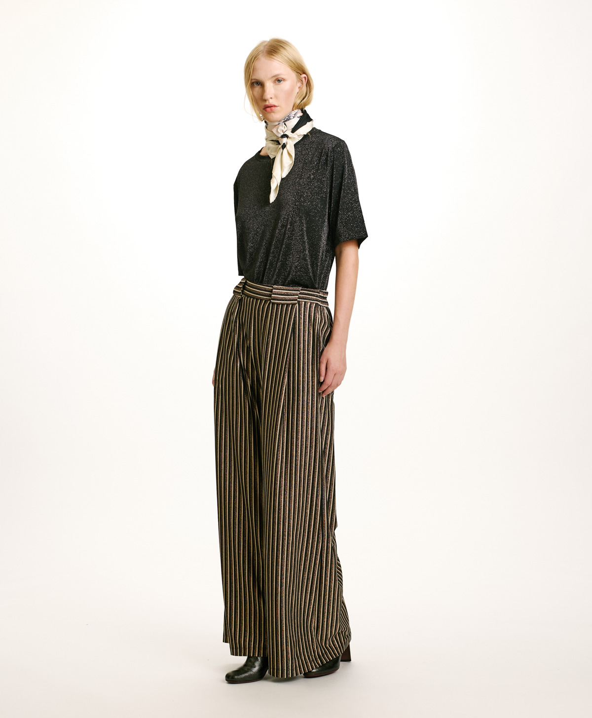 ASPEN PANT IN LUREX JERSEY - MULTICOLOR COPPER - Clothing - Momonì