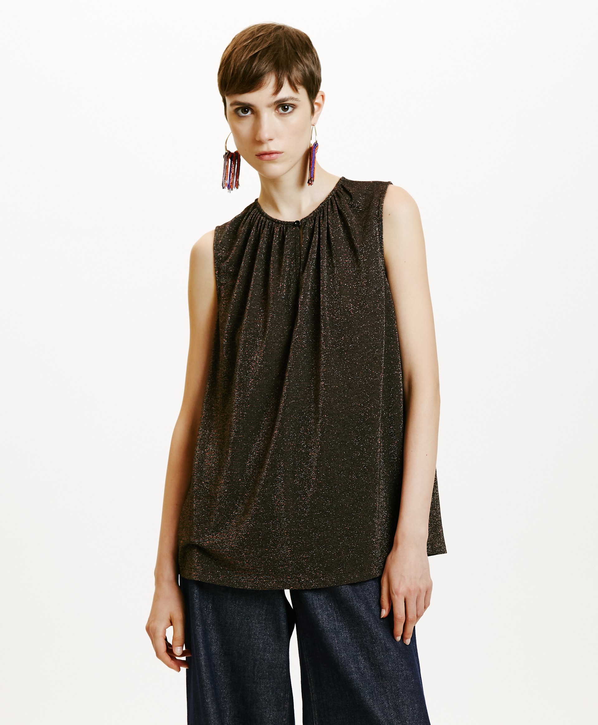 TOP CRIS IN JERSEY LUREX -RAME - Momonì