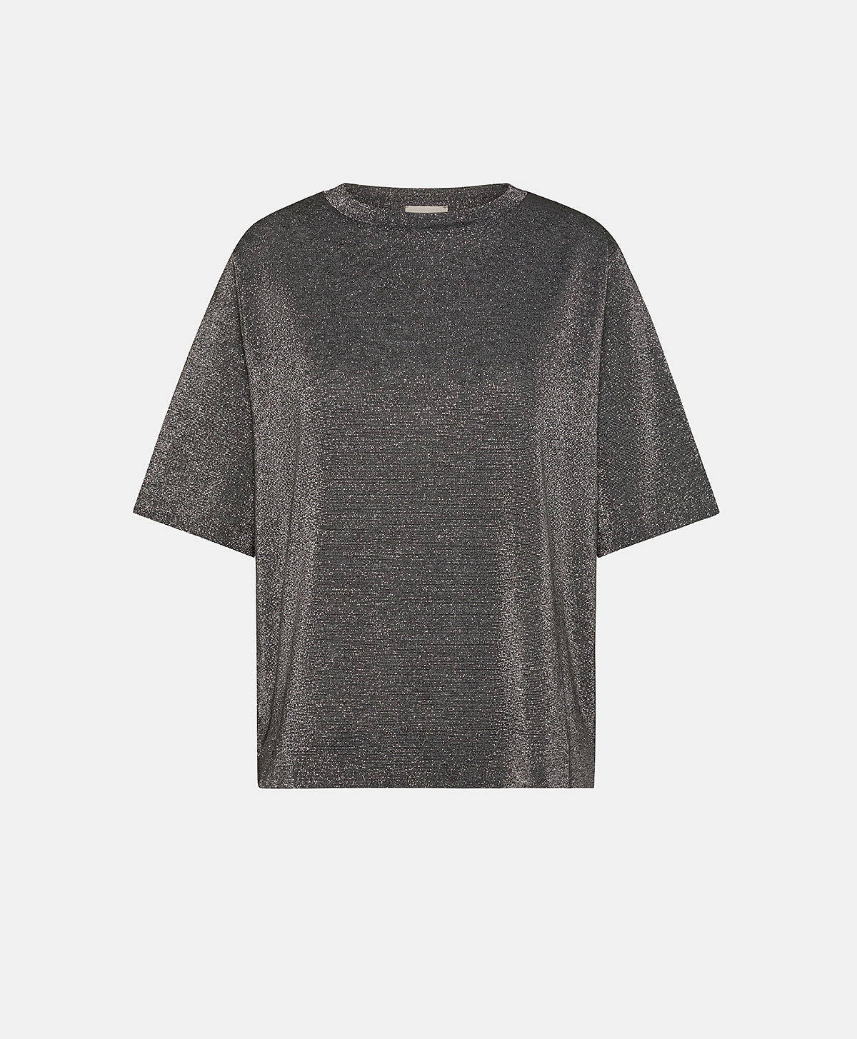 TSHIRT IORA IN JERSEY LUREX -GRIGIO SCURO - Clothing - Momonì