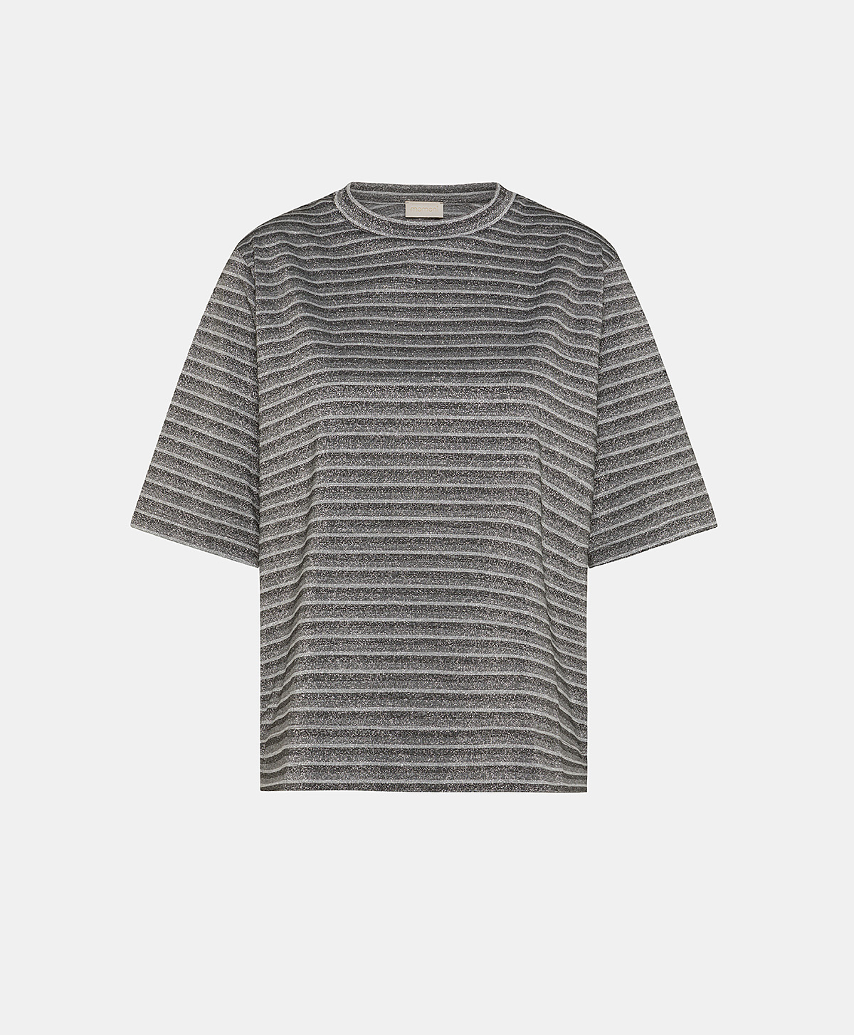 IORA TSHIRT IN JERSEY LUREX - GREY MULTICOLOR - Clothing - Momonì
