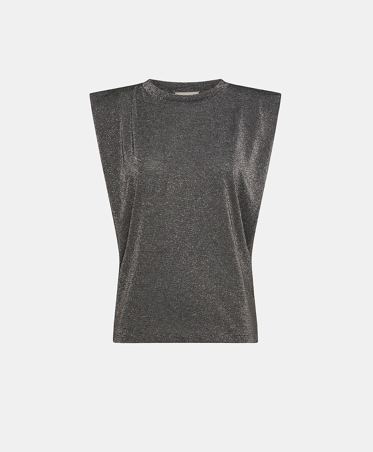TSHIRT ENNA EN JERSEY LUREX - GRIS FONCÉ - Clothing - Momonì