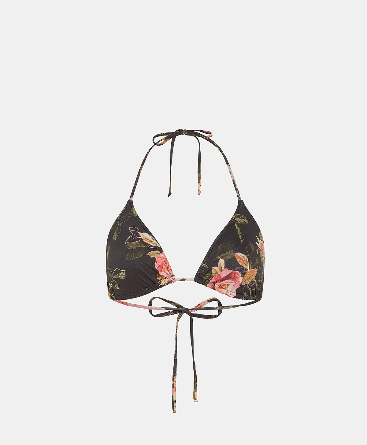 MARINE TOP IN PRINTED LYCRA - BLACK/PINK - Beachwear - Momonì