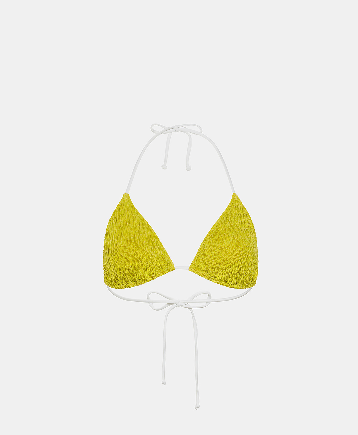 MARINE TOP IN GOFFERED LYCRA - LIME GREEN - Beachwear - Momonì